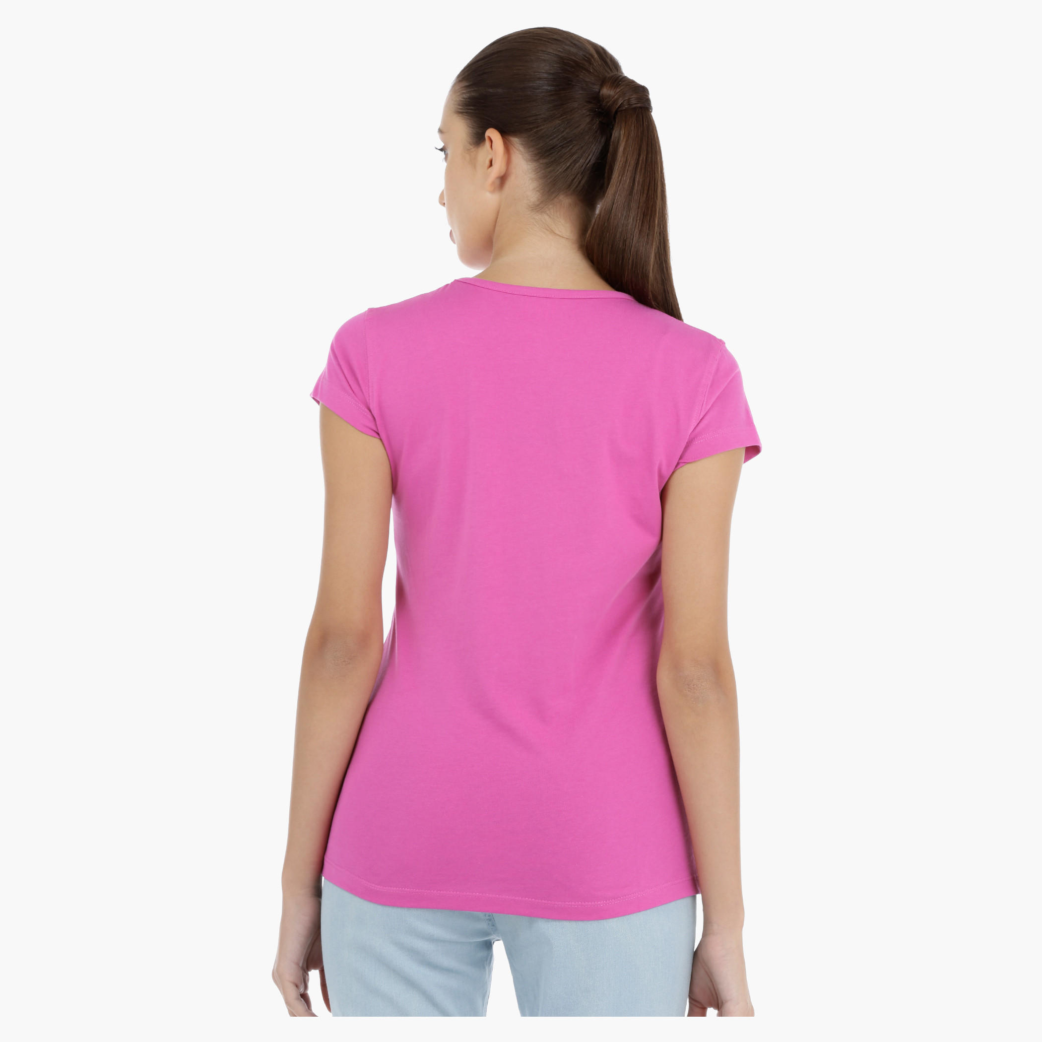 Printed T-Shirt with Short Sleeves-women-clothing-tshirts-image-2