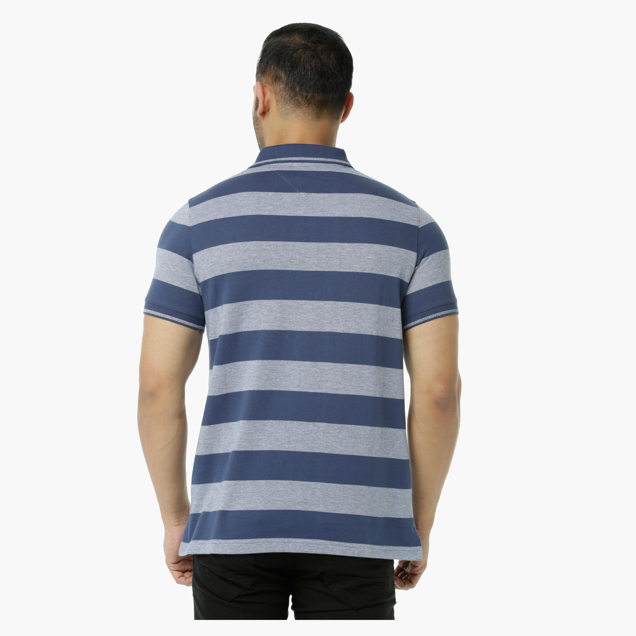 Striped Polo Neck T-Shirt with Short Sleeves-men-clothing-tshirtsandpolos-polos-image-7