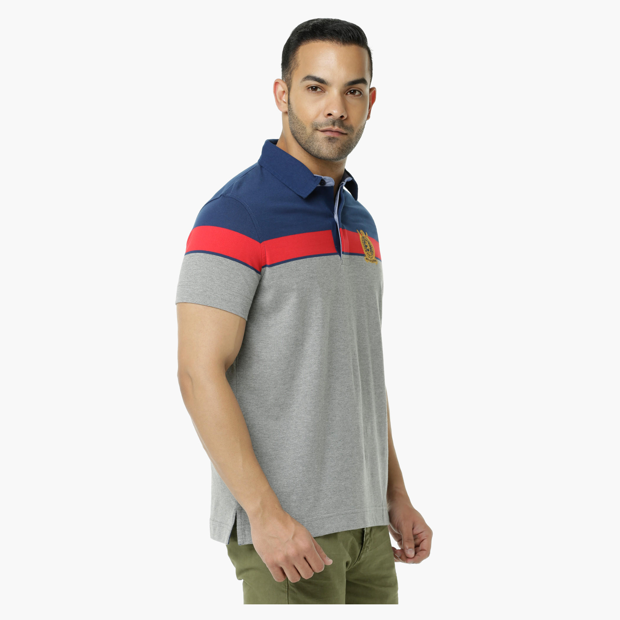 Polo Neck T-Shirt with Short Sleeves-men-clothing-tshirtsandpolos-polos-image-3