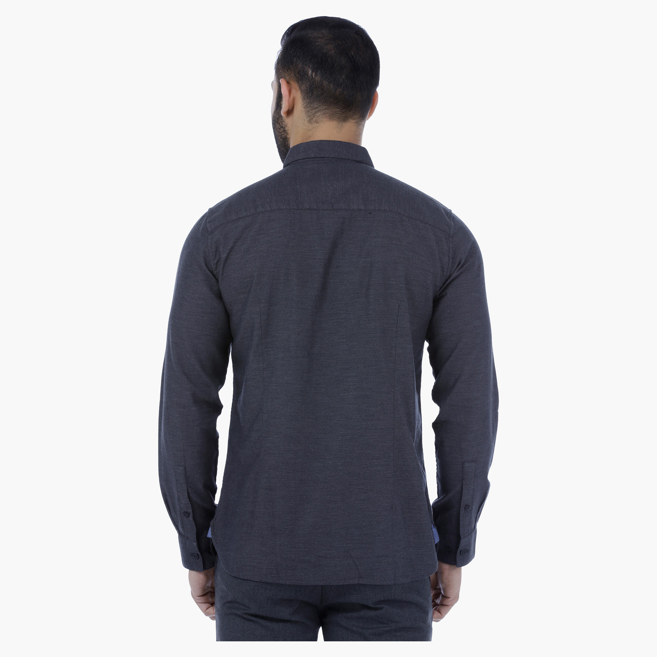 Textured Shirt with Long Sleeves-men-clothing-shirts-image-2