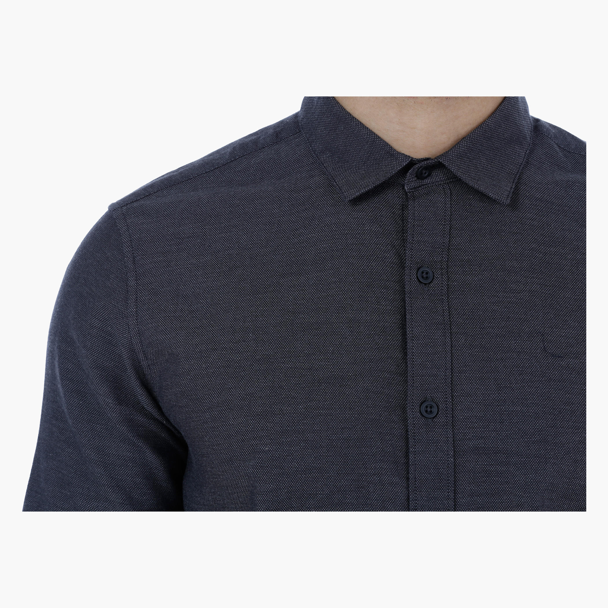 Textured Shirt with Long Sleeves-men-clothing-shirts-image-4