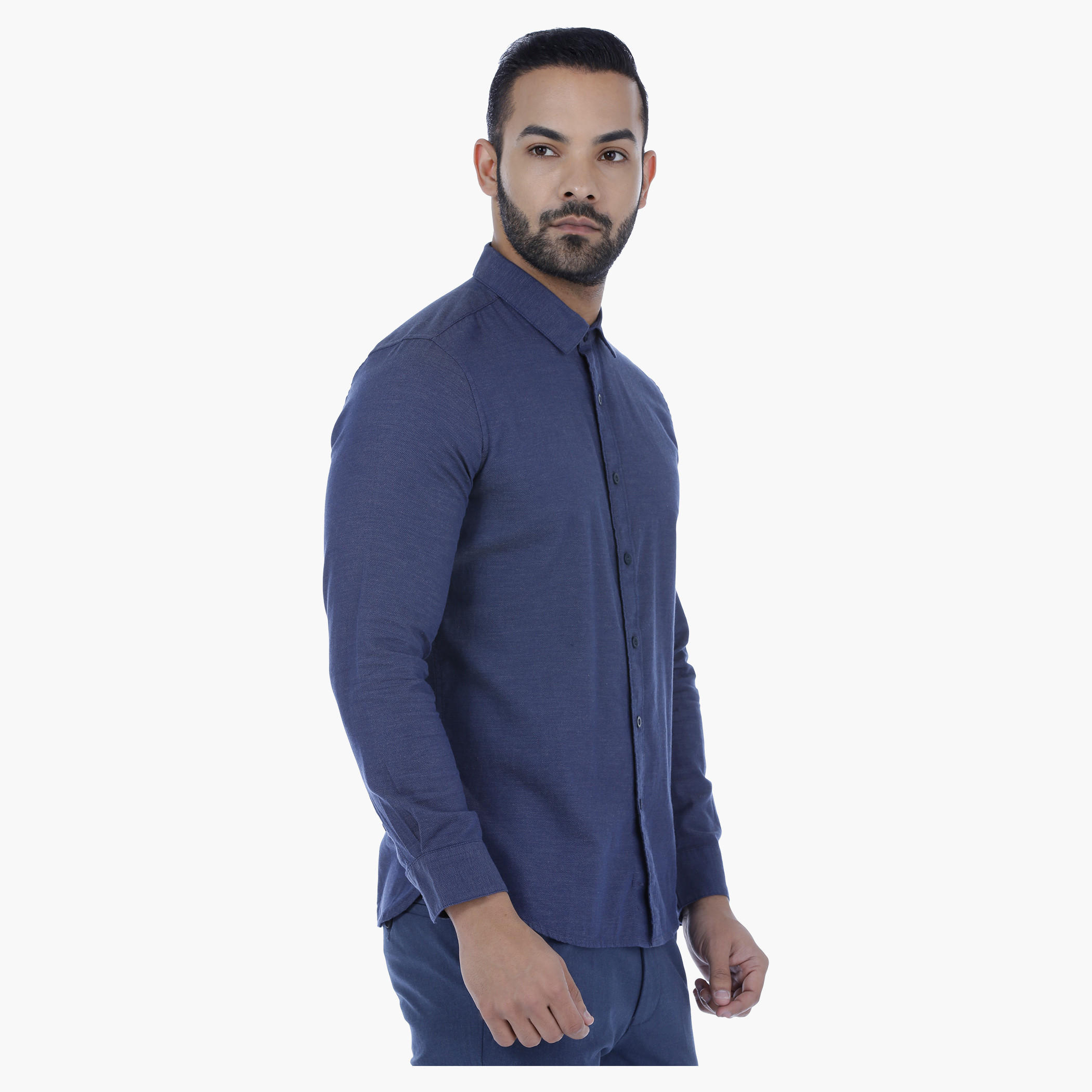 Textured Shirt with Long Sleeves-men-clothing-shirts-image-8