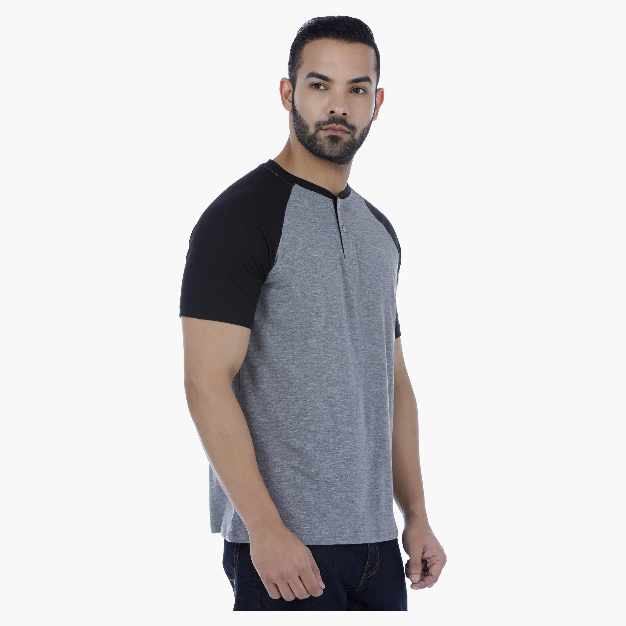 Henley Neck T-Shirt with Short Sleeves-men-clothing-tshirtsandpolos-tshirts-image-3