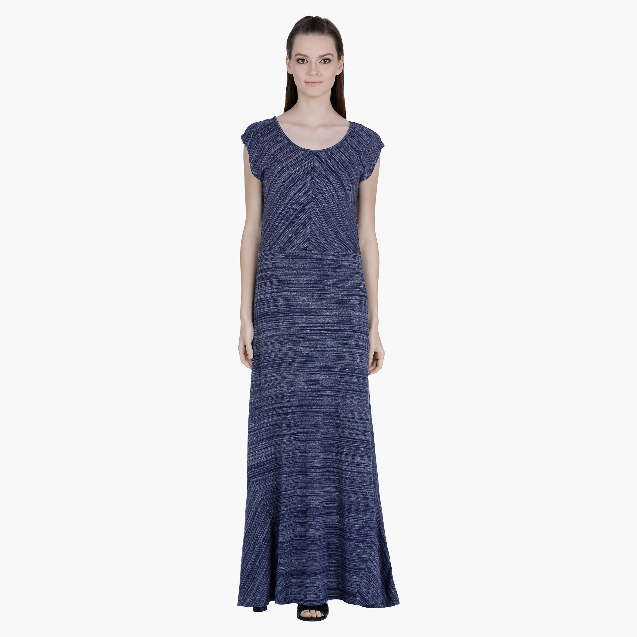 Knitted Dress with Cap Sleeves-women-clothing-dresses-image-1