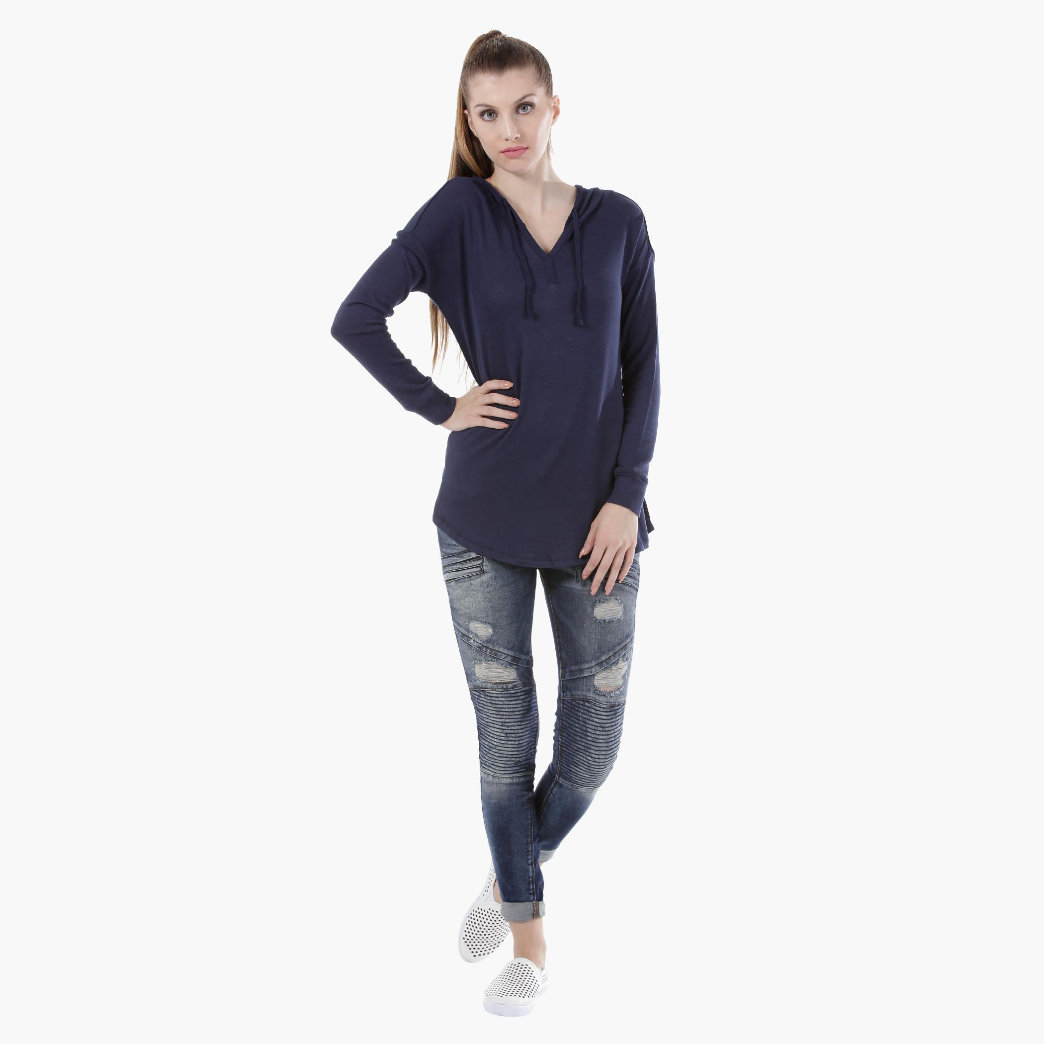 Basic Top with Long Sleeves in Regular Fit-women-clothing-tshirts-image-5