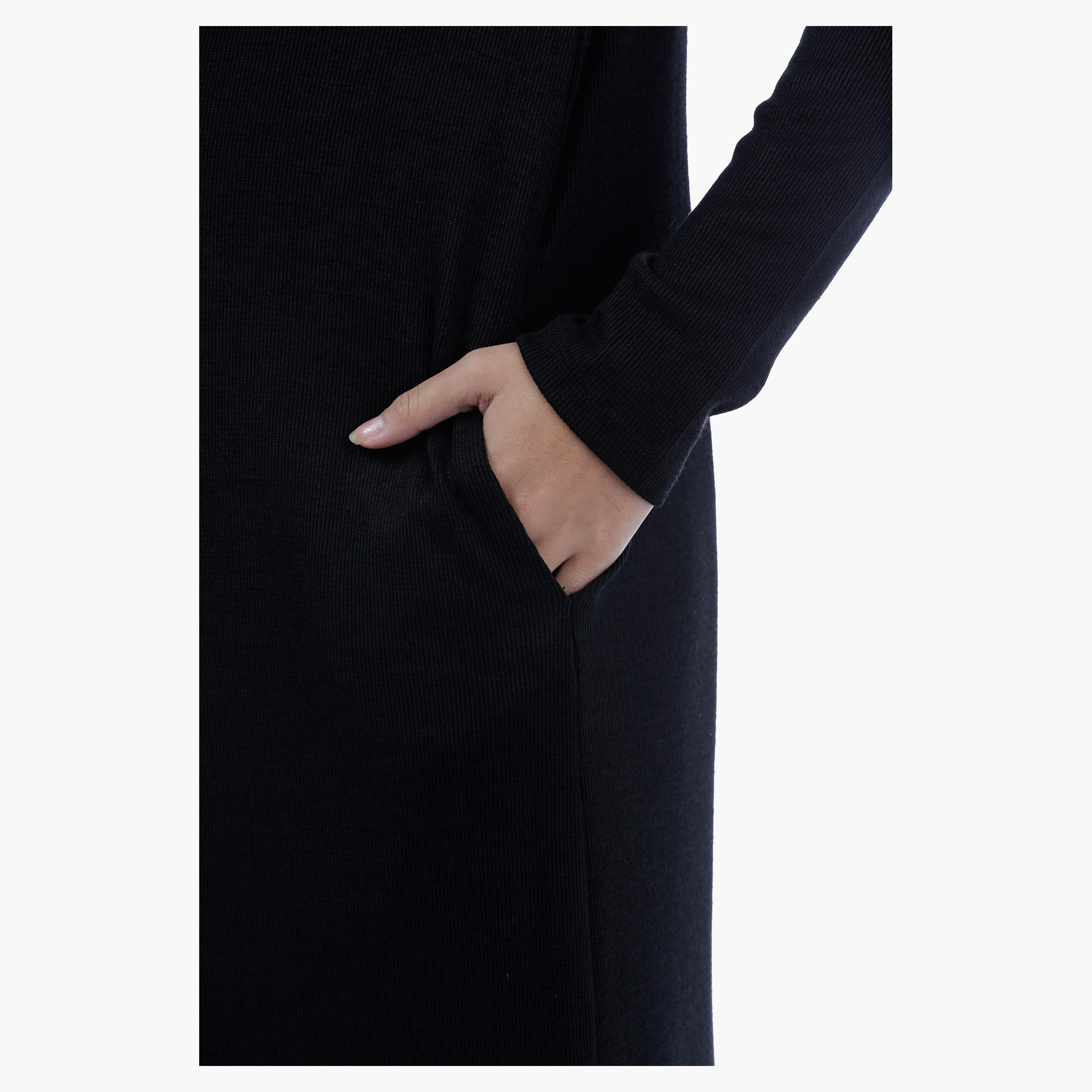 Knitted Longline Shrug with Long Sleeves-women-winterwear-cardigansandjumpers-cardigans-image-4