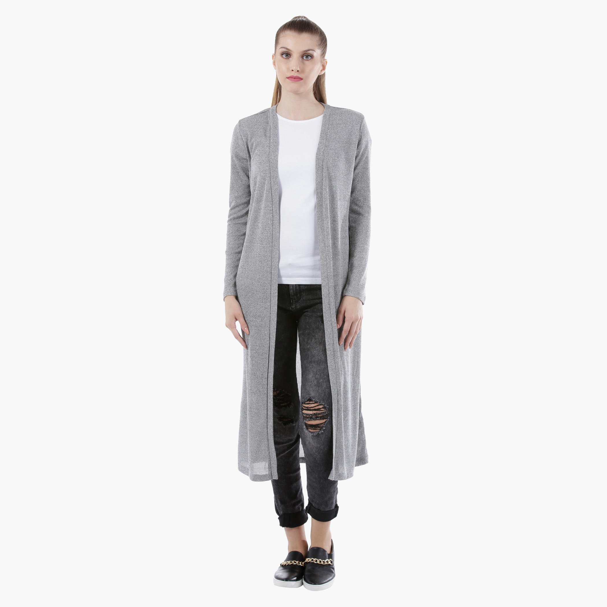 Basic Knit Wrap with Long Sleeves in Regular Fit-women-clothing-cardigansandjumpers-jumpers-image-1