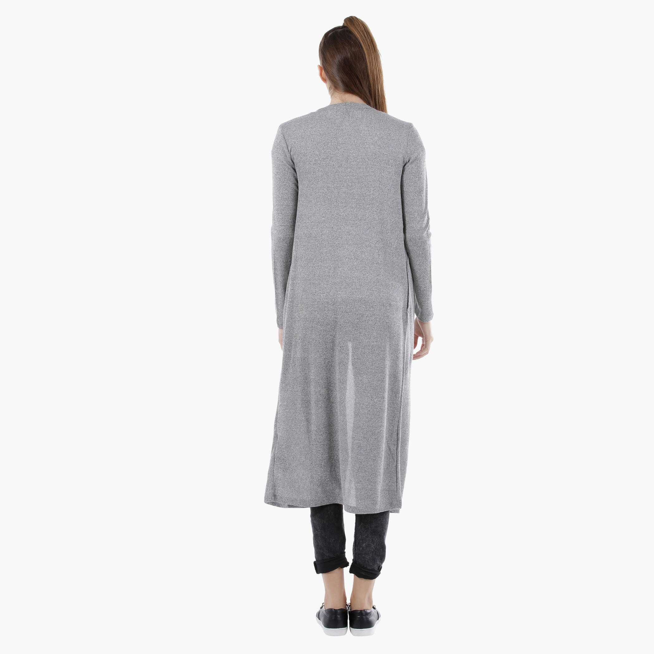 Basic Knit Wrap with Long Sleeves in Regular Fit-women-clothing-cardigansandjumpers-jumpers-image-2