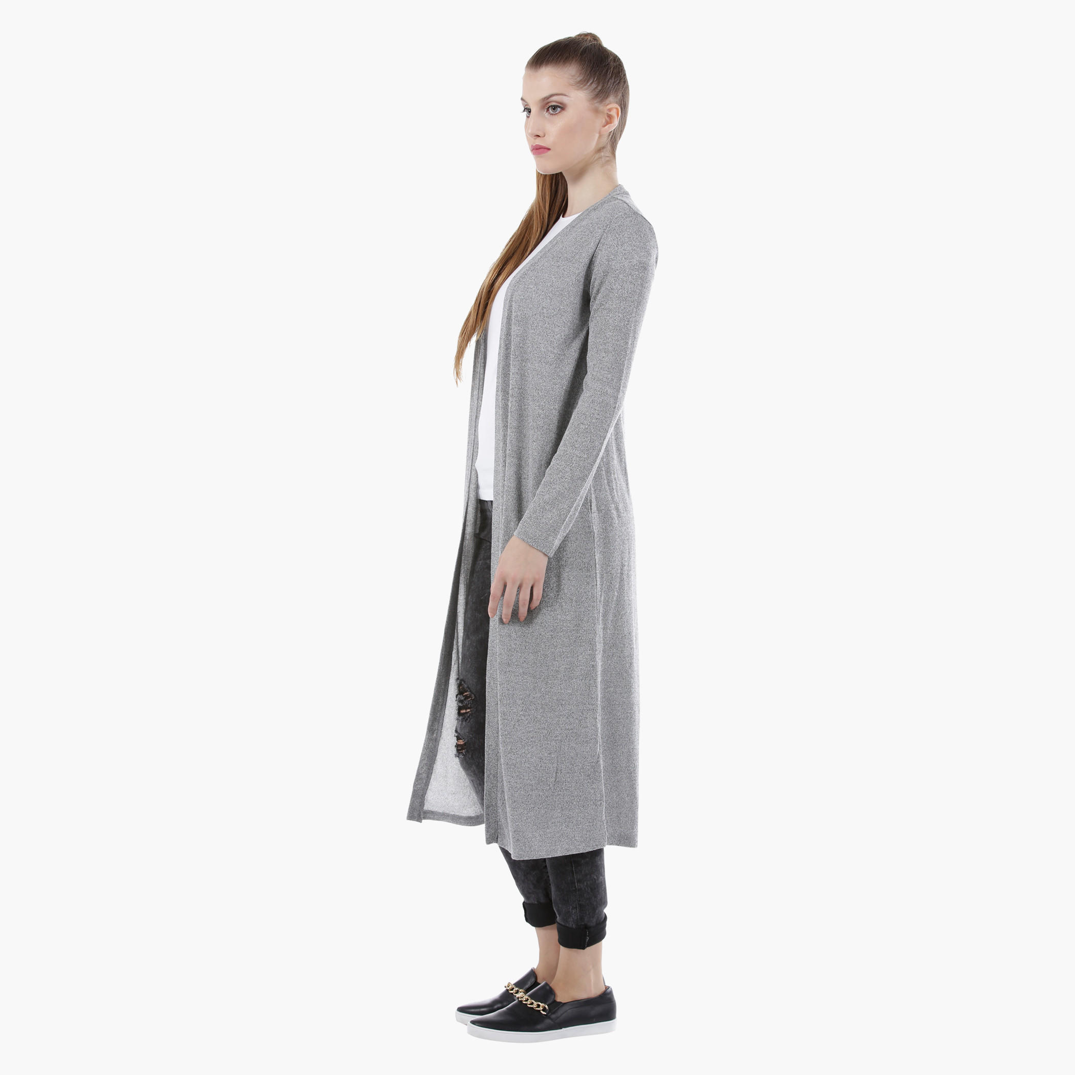 Basic Knit Wrap with Long Sleeves in Regular Fit-women-clothing-cardigansandjumpers-jumpers-image-3