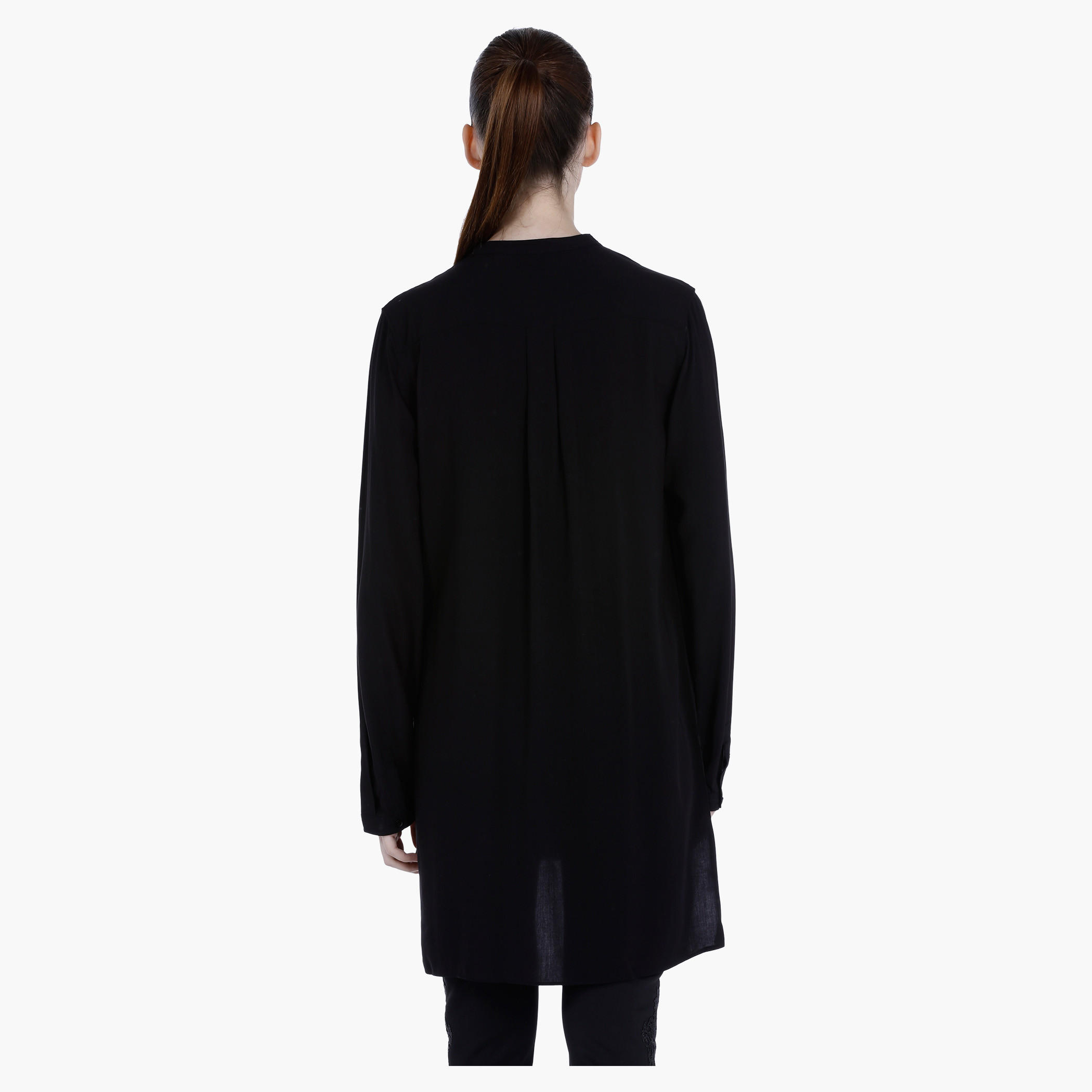 Long Sleeves Woven Top with High Low Hem-women-clothing-shirtsandblouses-blouses-image-2