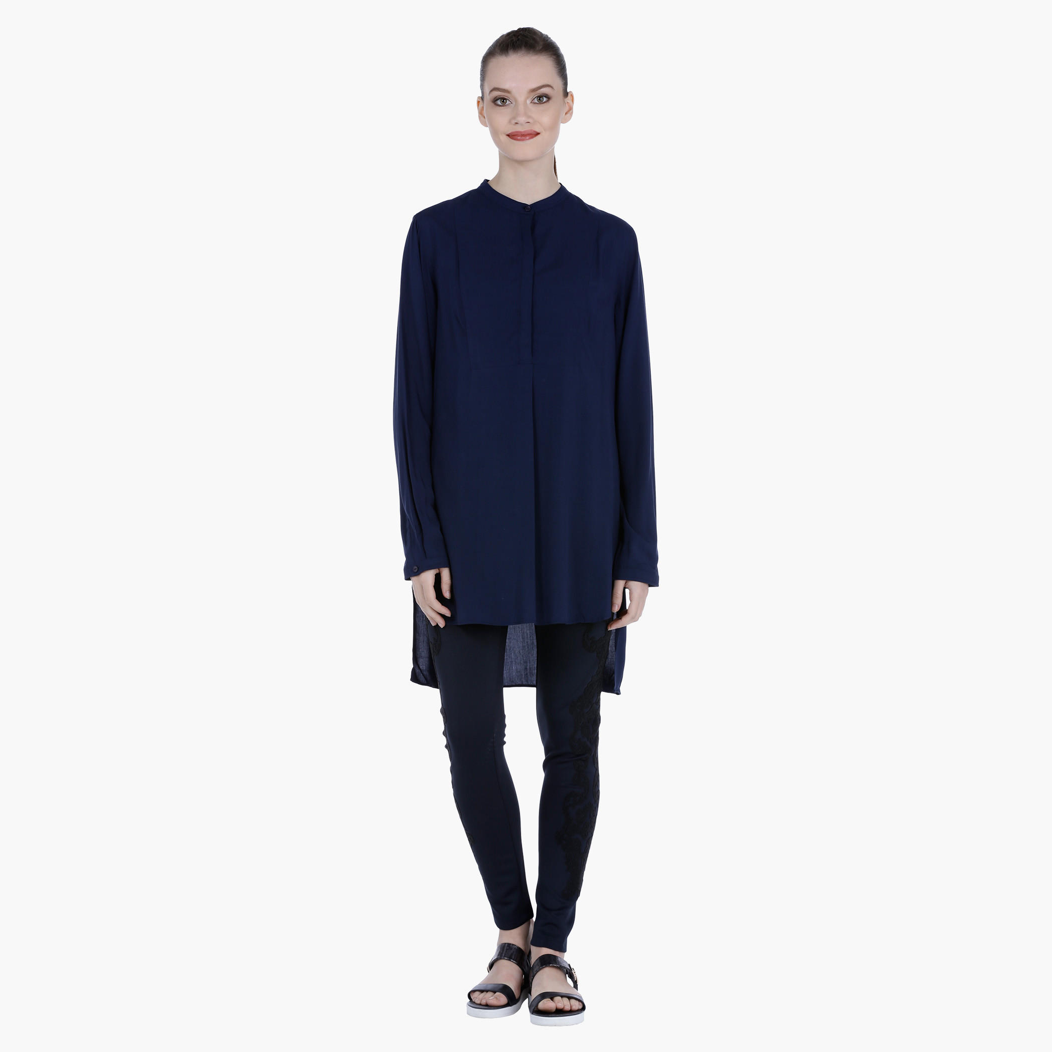 Long Sleeves Woven Top with High Low Hem-women-clothing-shirtsandblouses-blouses-image-10
