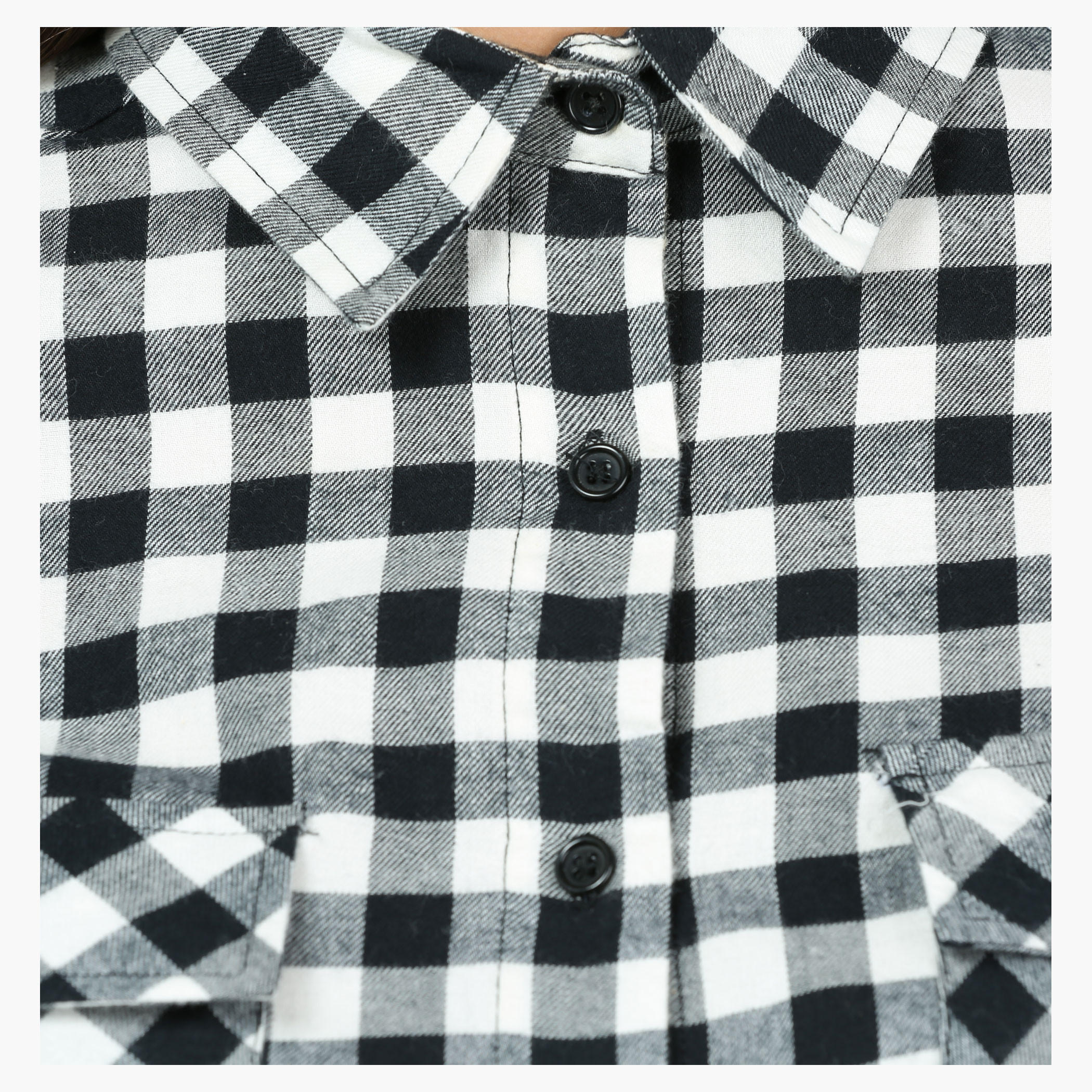 Chequered Long Sleeves Woven Top with Front Pockets-women-clothing-shirtsandblouses-blouses-image-4