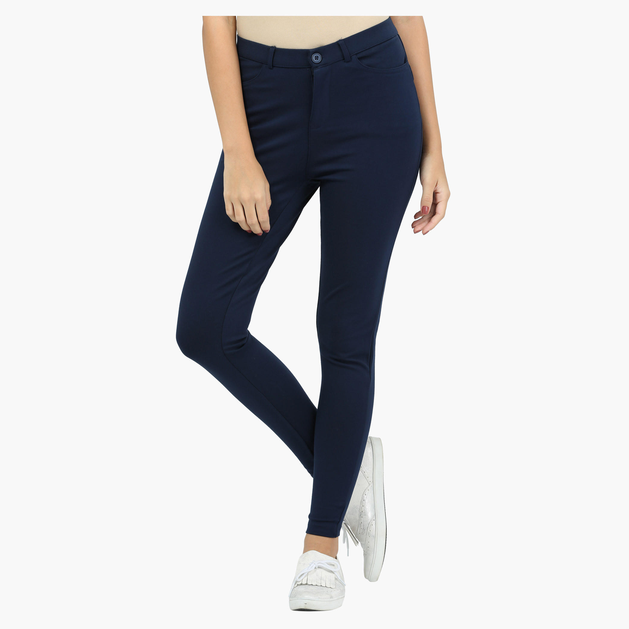Full Length Melange Pants-women-clothing-bottoms-trousers-image-1