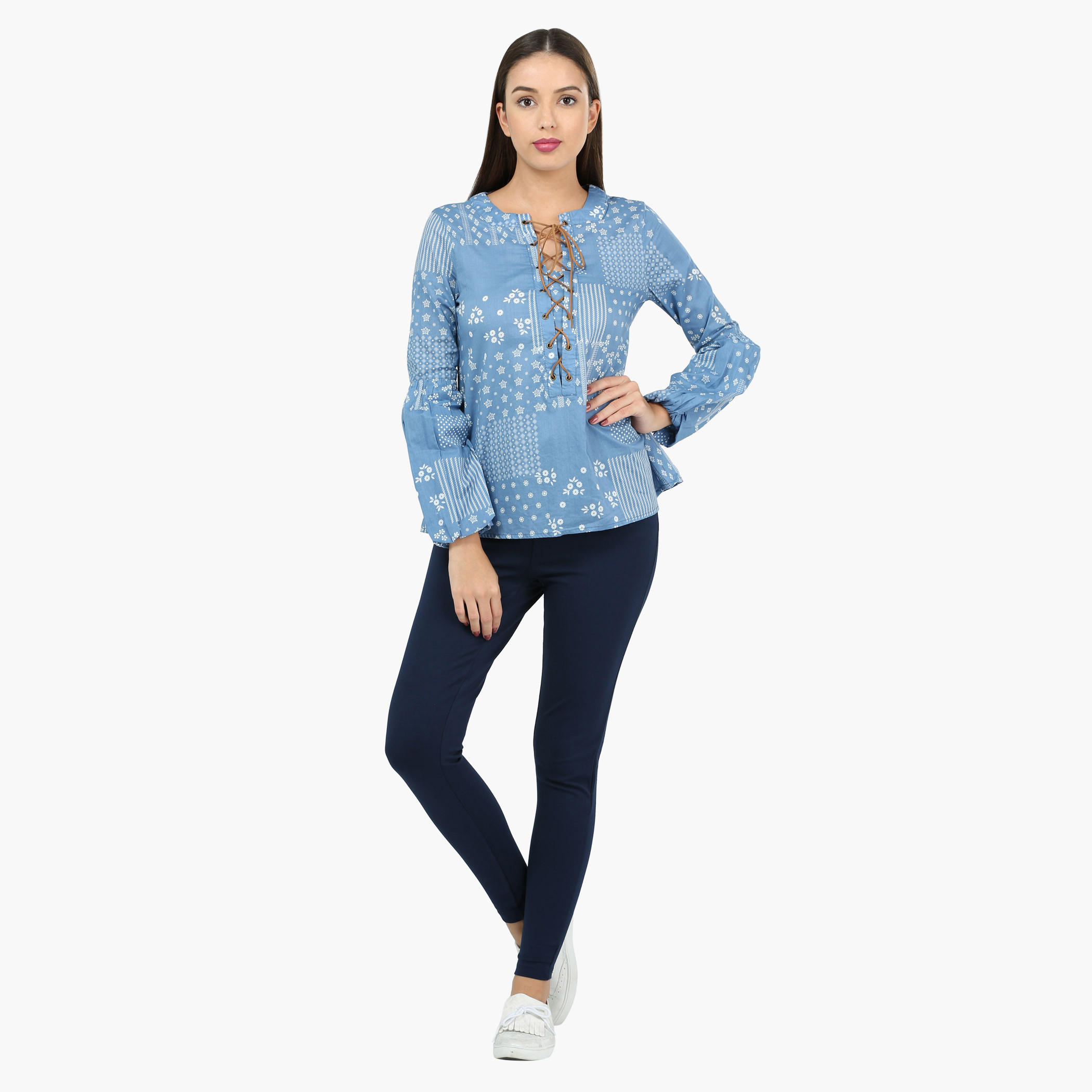 Full Length Melange Pants-women-clothing-bottoms-trousers-image-5