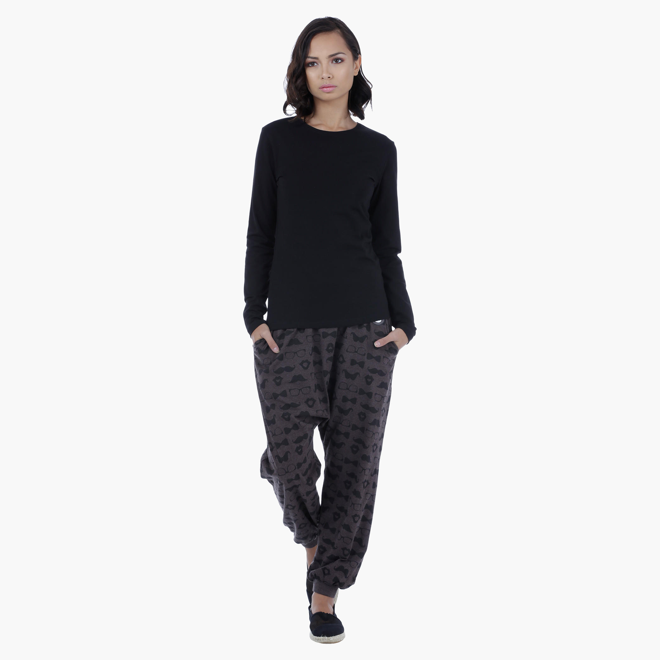 Long Sleeves T-Shirt with Round Neck-women-clothing-tshirts-image-1