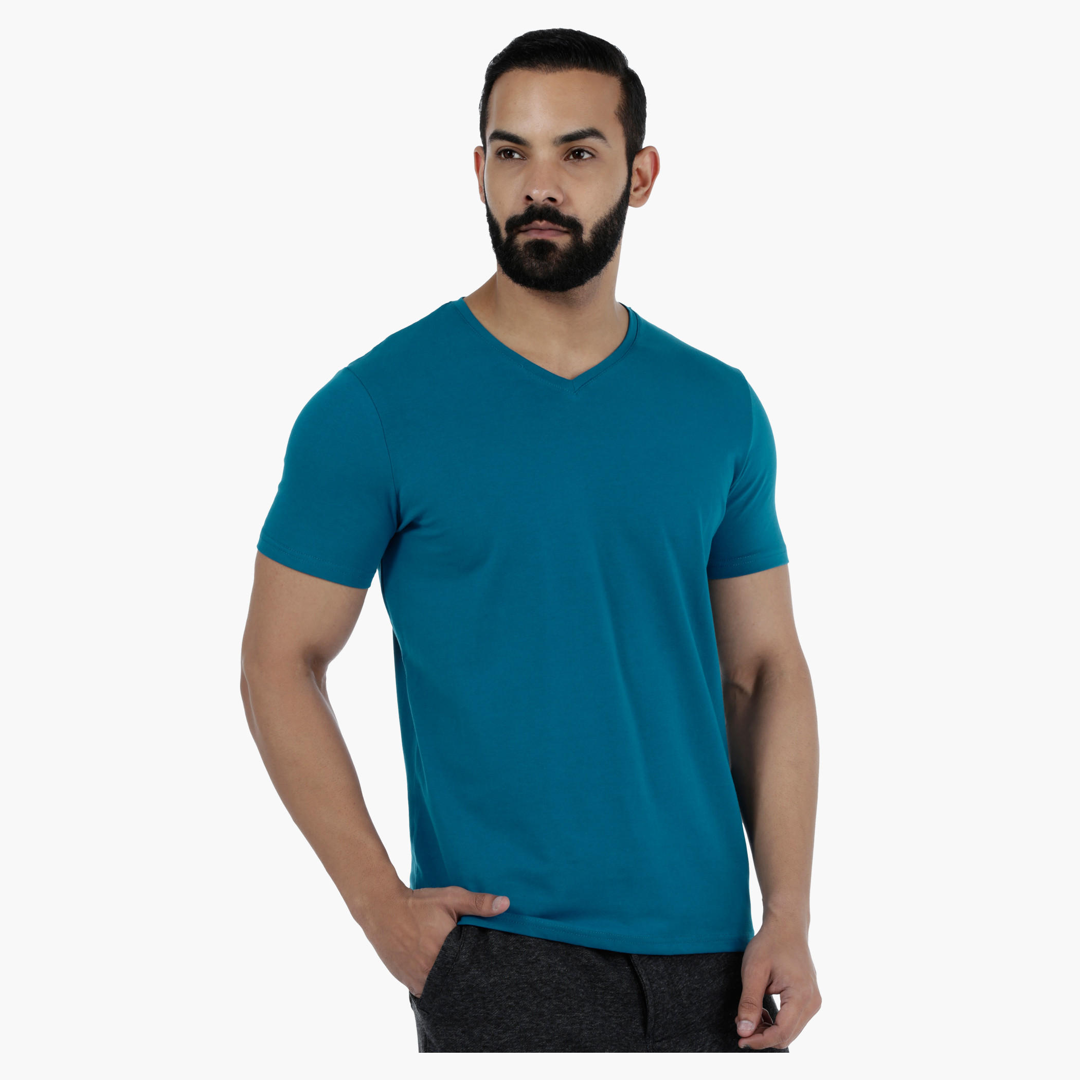 Short Sleeves T-Shirt with V-Neck-men-clothing-tshirtsandpolos-tshirts-image-1