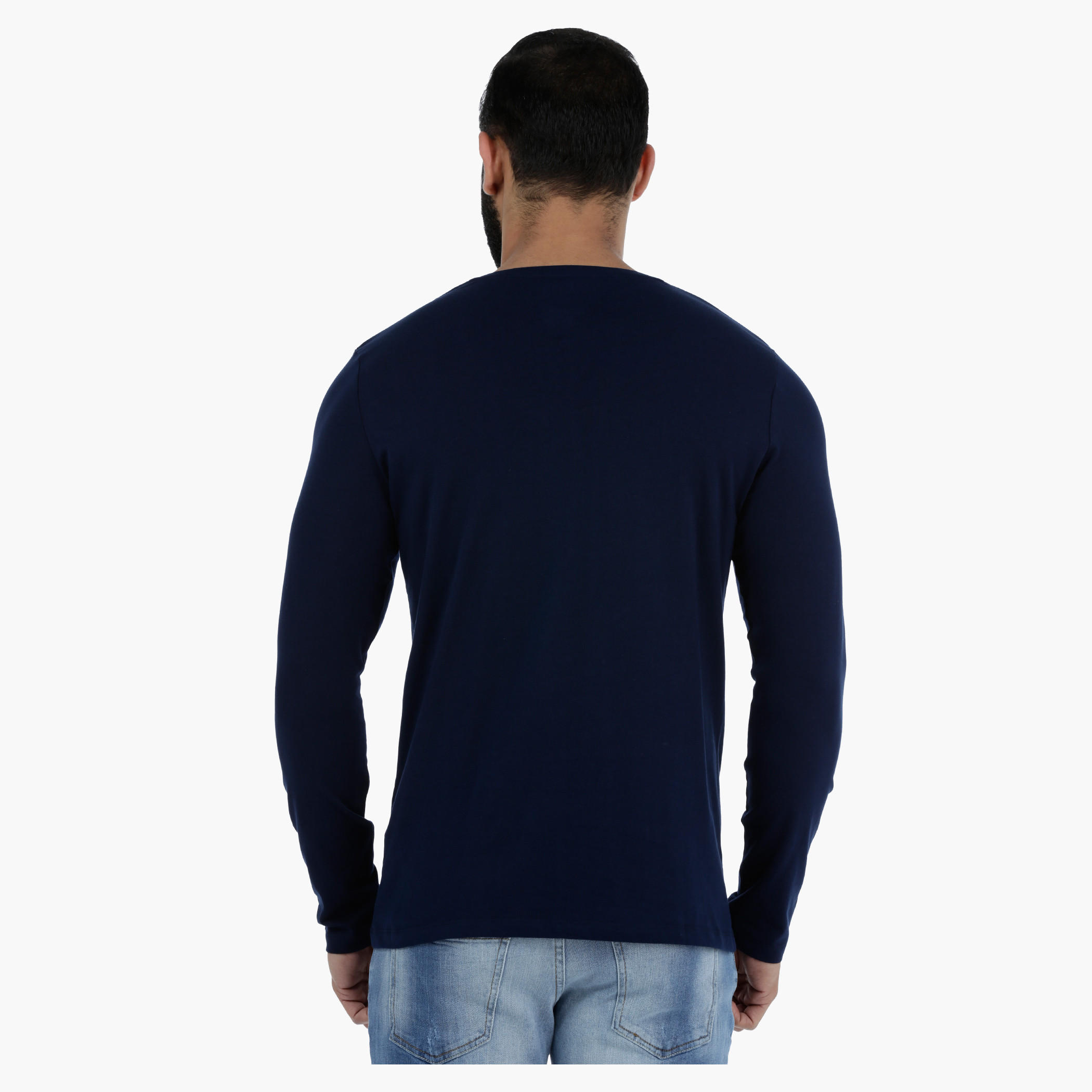 Casual Long Sleeves V-Neck T-Shirt in Slim Fit-men-clothing-tshirtsandpolos-tshirts-image-2