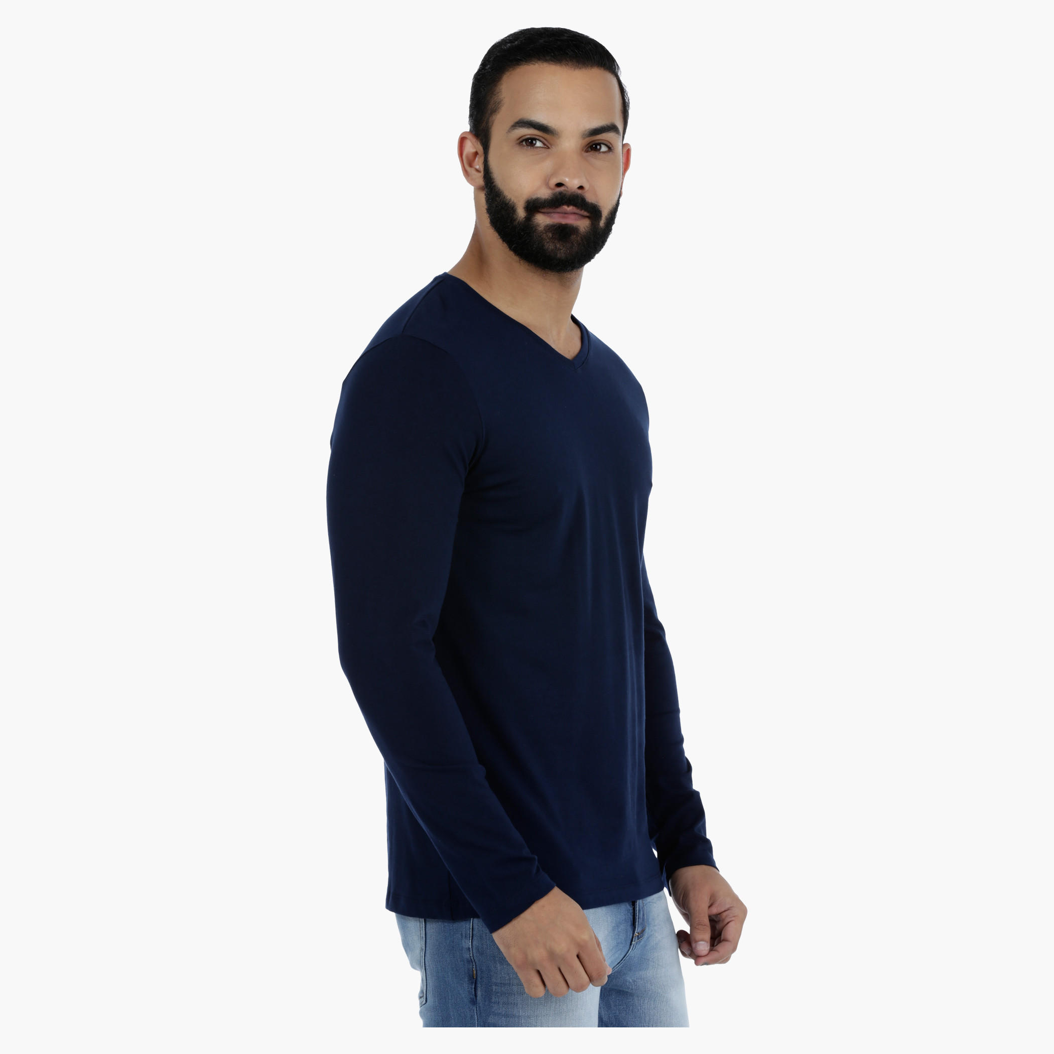 Casual Long Sleeves V-Neck T-Shirt in Slim Fit-men-clothing-tshirtsandpolos-tshirts-image-3