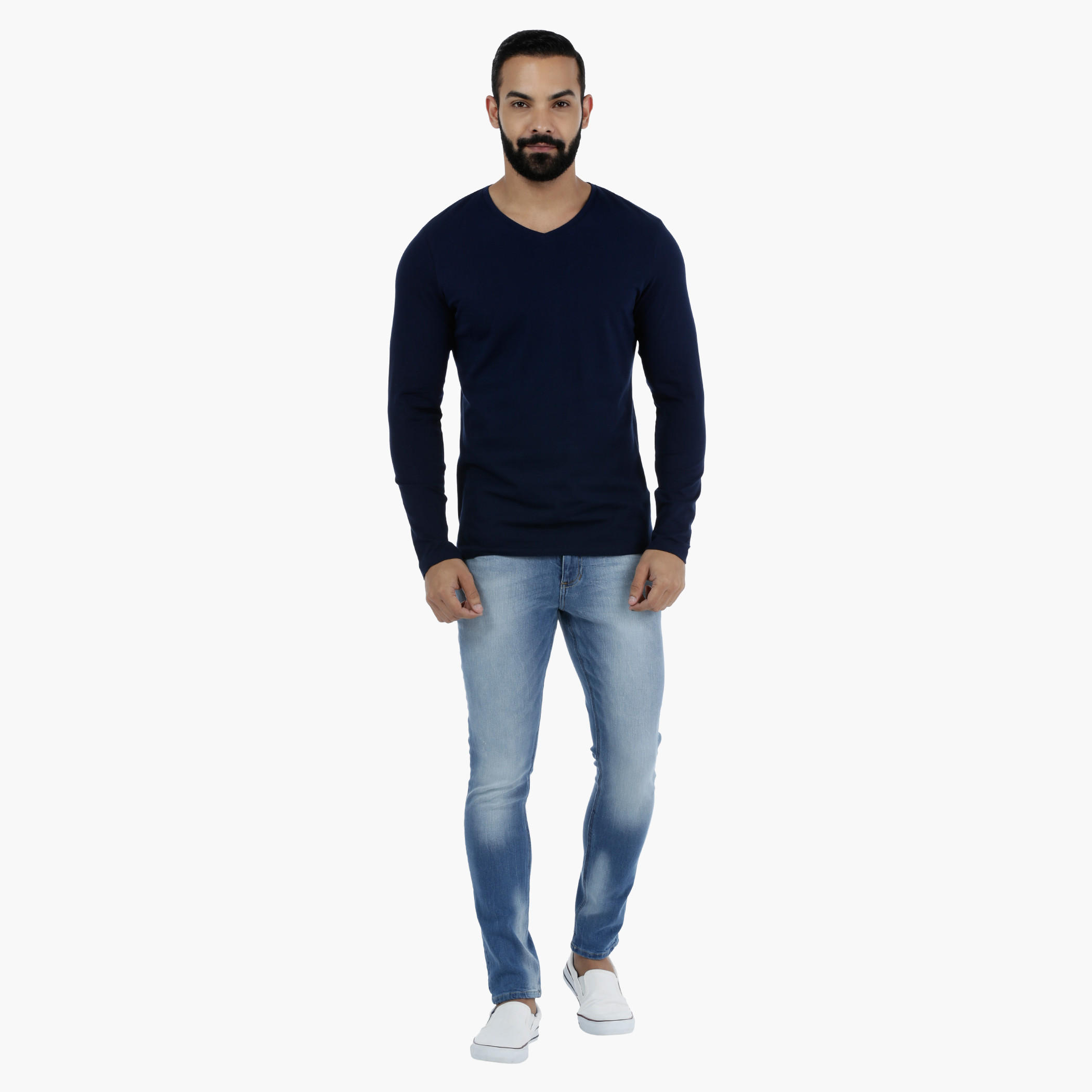 Casual Long Sleeves V-Neck T-Shirt in Slim Fit-men-clothing-tshirtsandpolos-tshirts-image-5