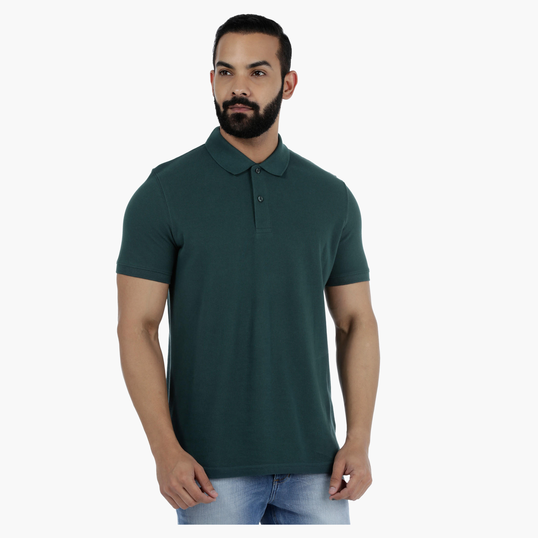 Casual Short Sleeves Polo Neck Cotton T-Shirt in Regular Fit-men-clothing-tshirtsandpolos-polos-image-1