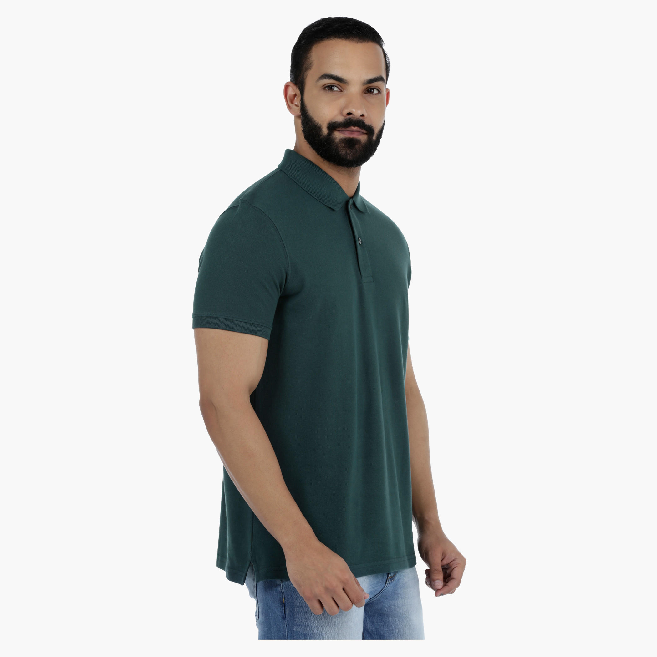 Casual Short Sleeves Polo Neck Cotton T-Shirt in Regular Fit-men-clothing-tshirtsandpolos-polos-image-3