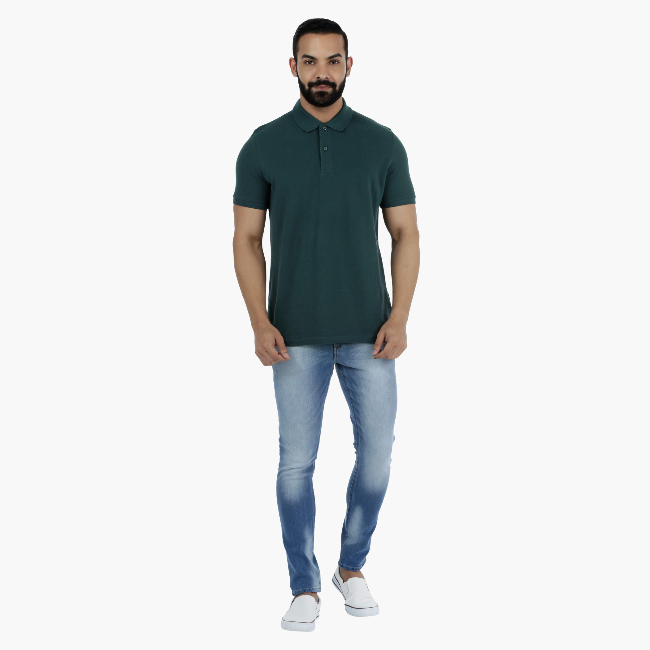 Casual Short Sleeves Polo Neck Cotton T-Shirt in Regular Fit-men-clothing-tshirtsandpolos-polos-image-5