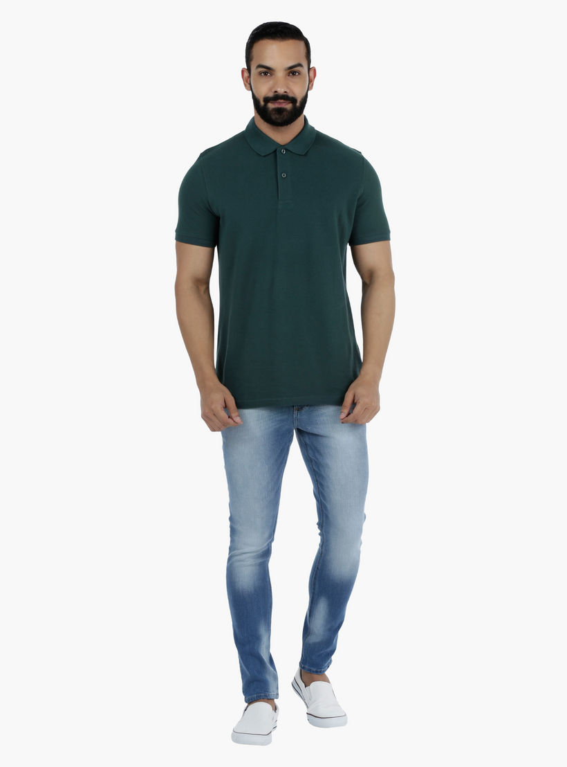 Casual Short Sleeves Polo Neck Cotton T-Shirt in Regular Fit-men-clothing-tshirtsandpolos-polos-image-5