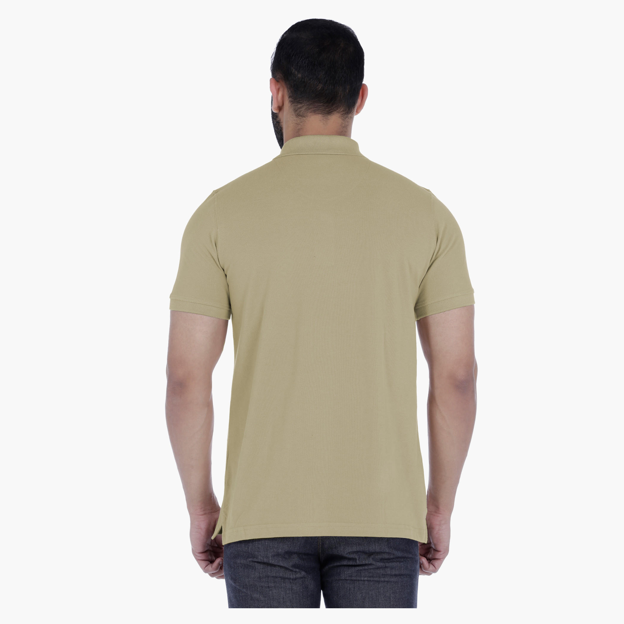 Basic Cotton T-Shirt with Polo Neck and Short Sleeves in Regular Fit-men-clothing-tshirtsandpolos-polos-image-2