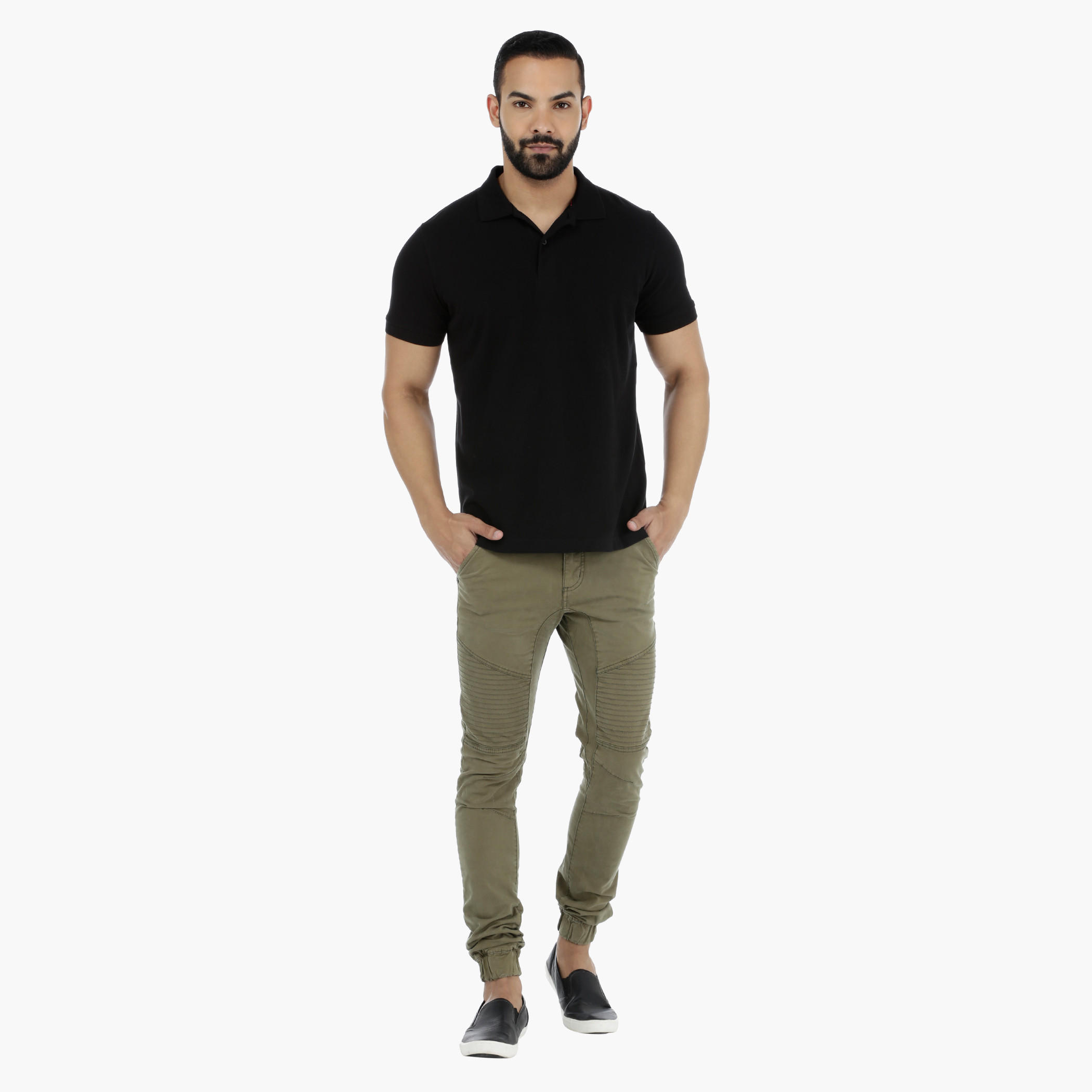 Pique Polo Neck T-Shirt with Short Sleeves-men-clothing-tshirtsandpolos-polos-image-15