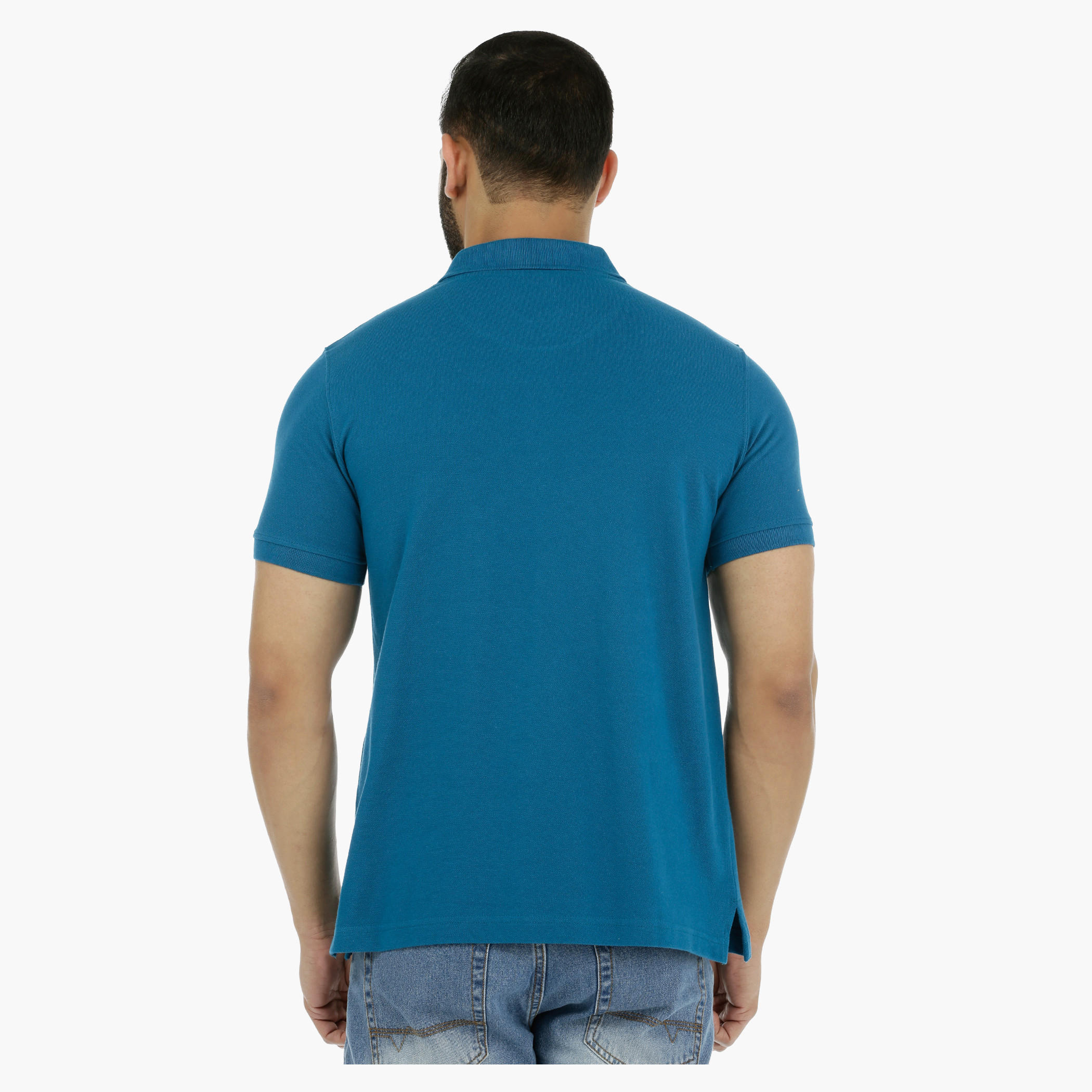 Pique Polo Neck T-Shirt with Short Sleeves-men-clothing-tshirtsandpolos-polos-image-17