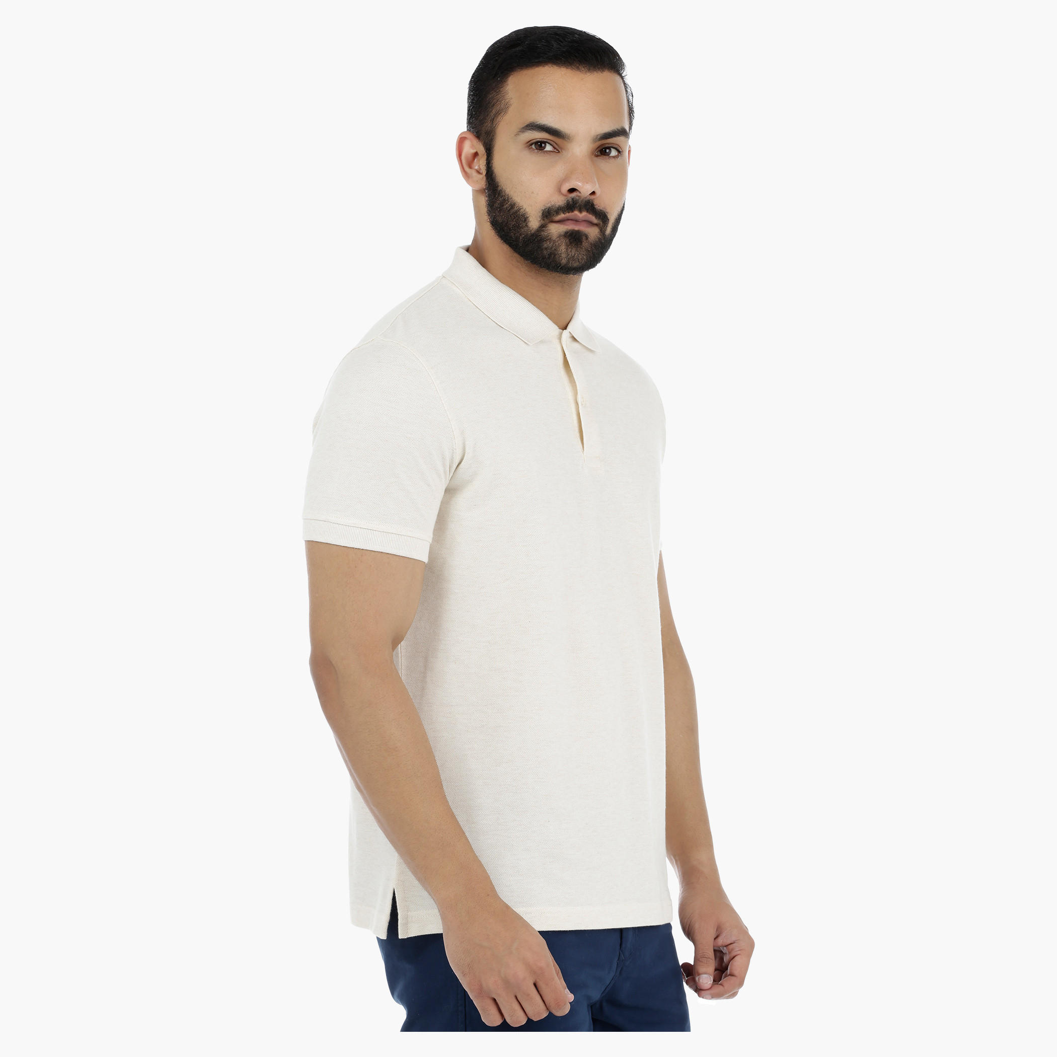 Pique Polo Neck T-Shirt with Short Sleeves-men-clothing-tshirtsandpolos-polos-image-18