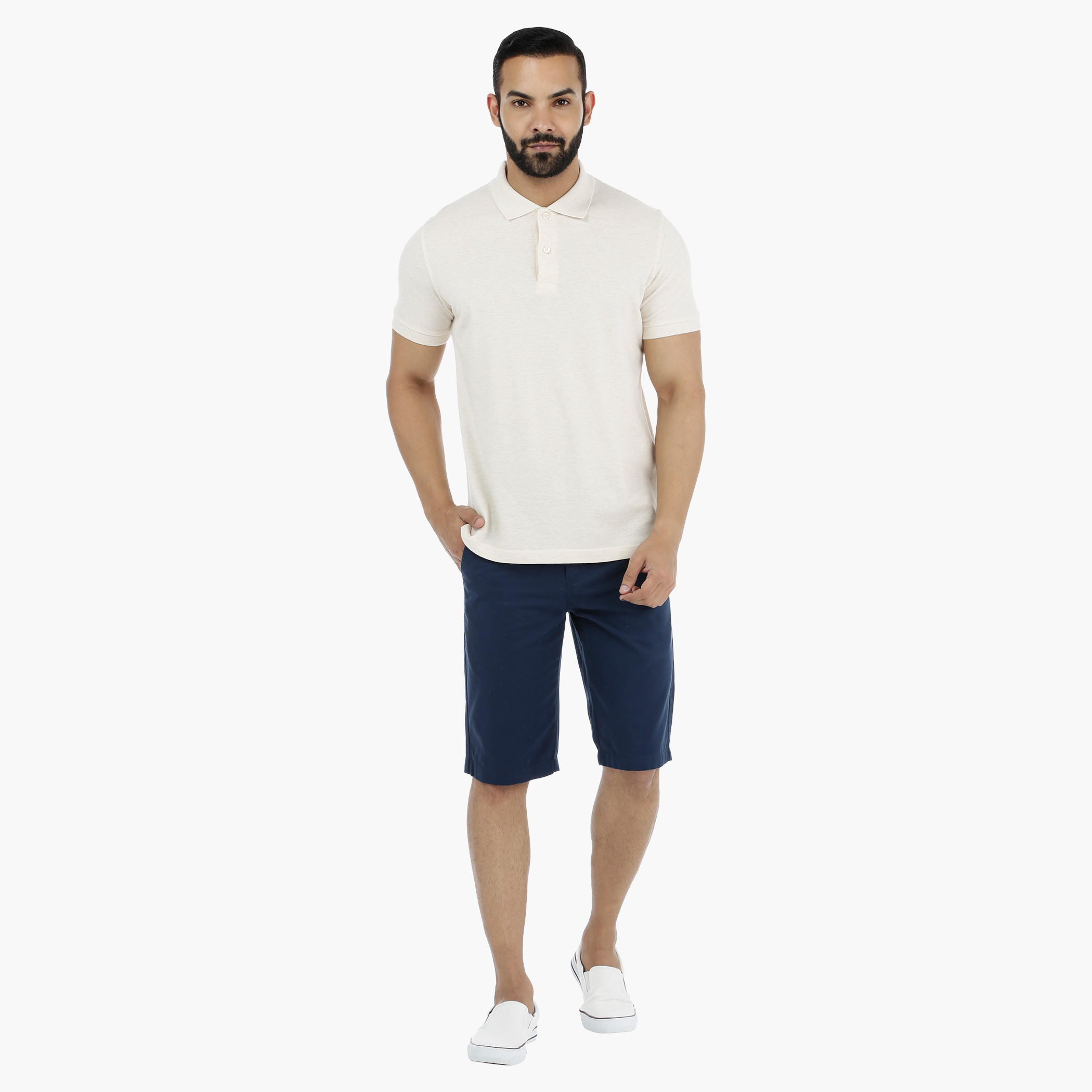 Pique Polo Neck T-Shirt with Short Sleeves-men-clothing-tshirtsandpolos-polos-image-20