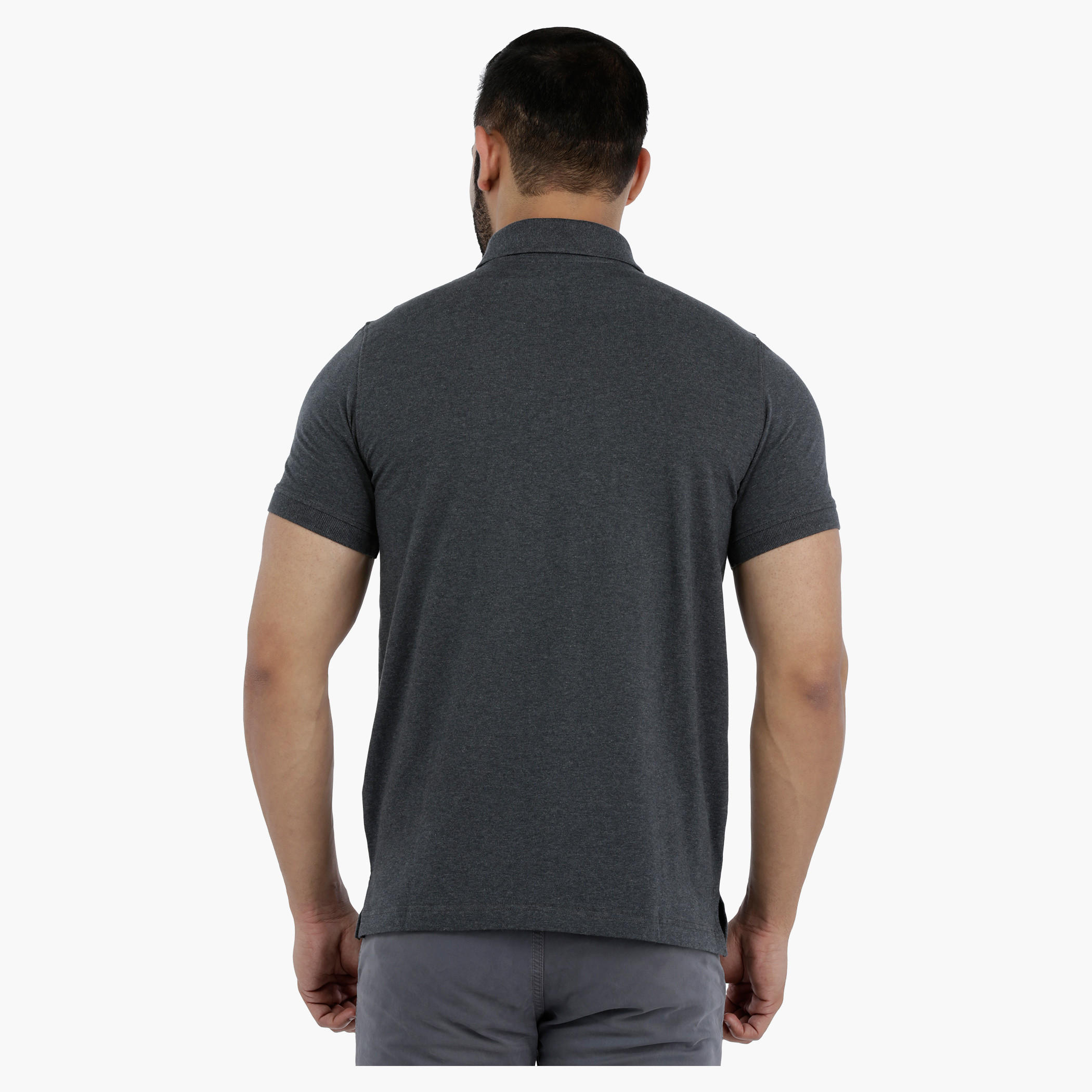 Polo Neck T-Shirt with Short Sleeves-men-clothing-tshirtsandpolos-polos-image-2