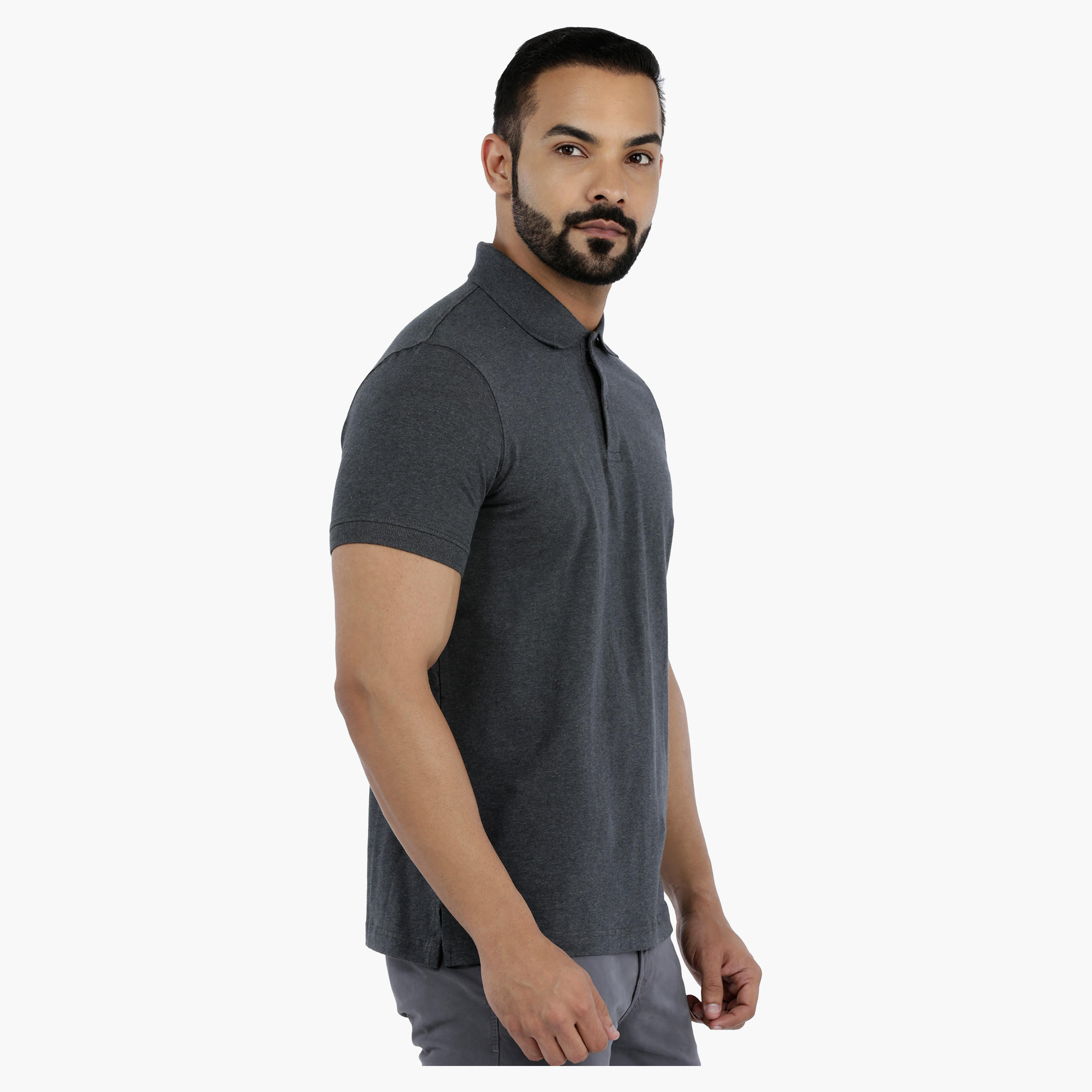 Polo Neck T-Shirt with Short Sleeves-men-clothing-tshirtsandpolos-polos-image-3