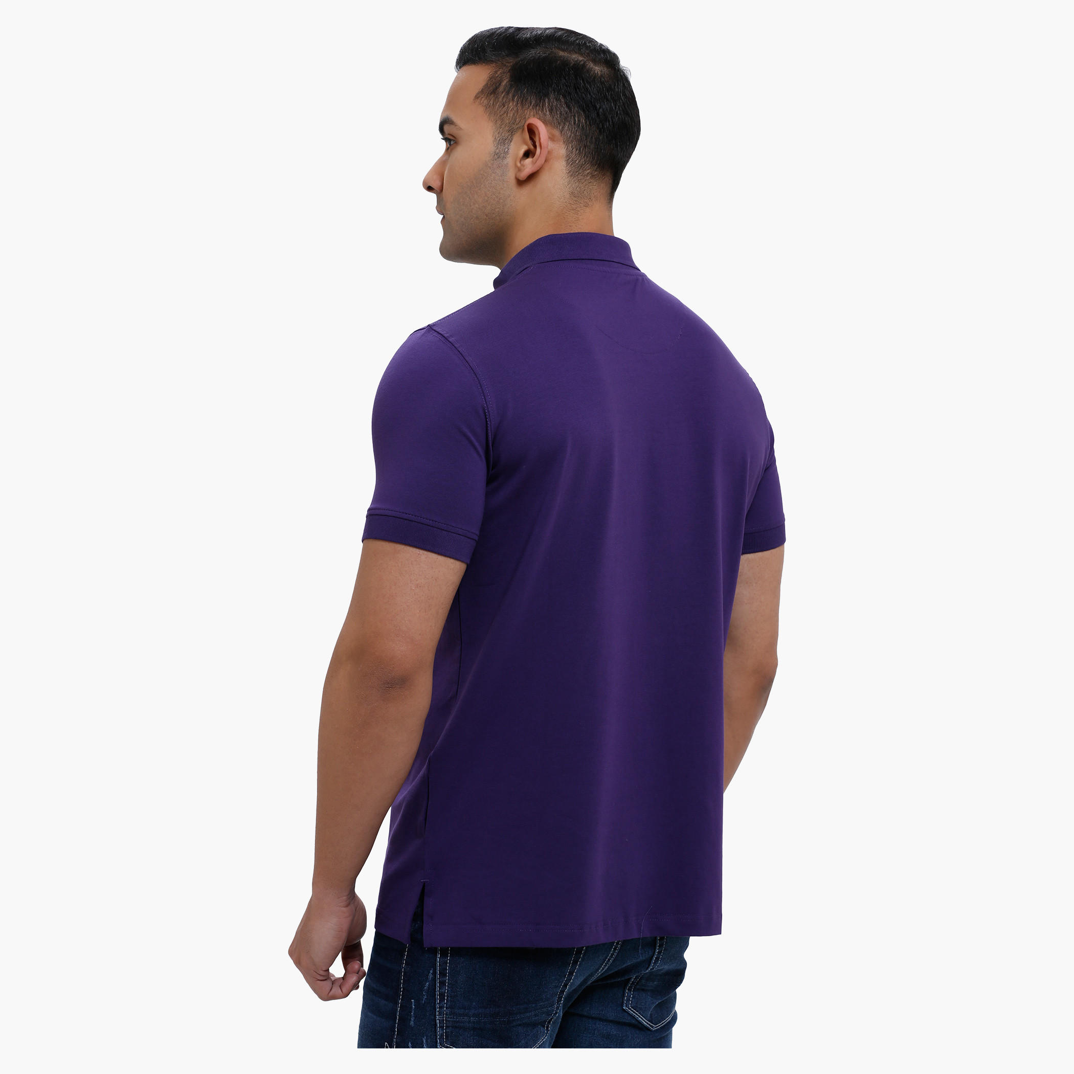 Polo Neck T-Shirt with Short Sleeves in Regular Fit-men-clothing-tshirtsandpolos-polos-image-2