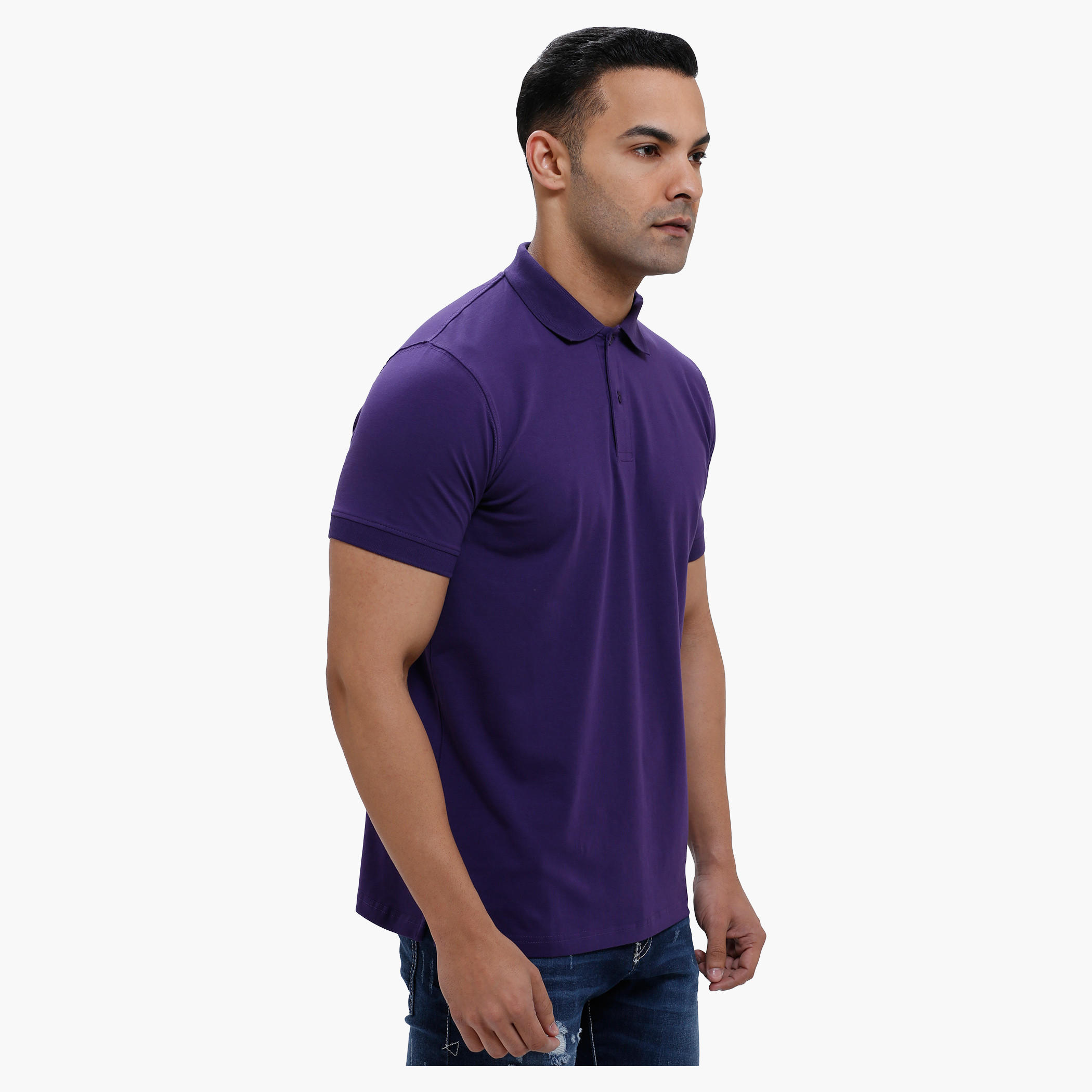 Polo Neck T-Shirt with Short Sleeves in Regular Fit-men-clothing-tshirtsandpolos-polos-image-3