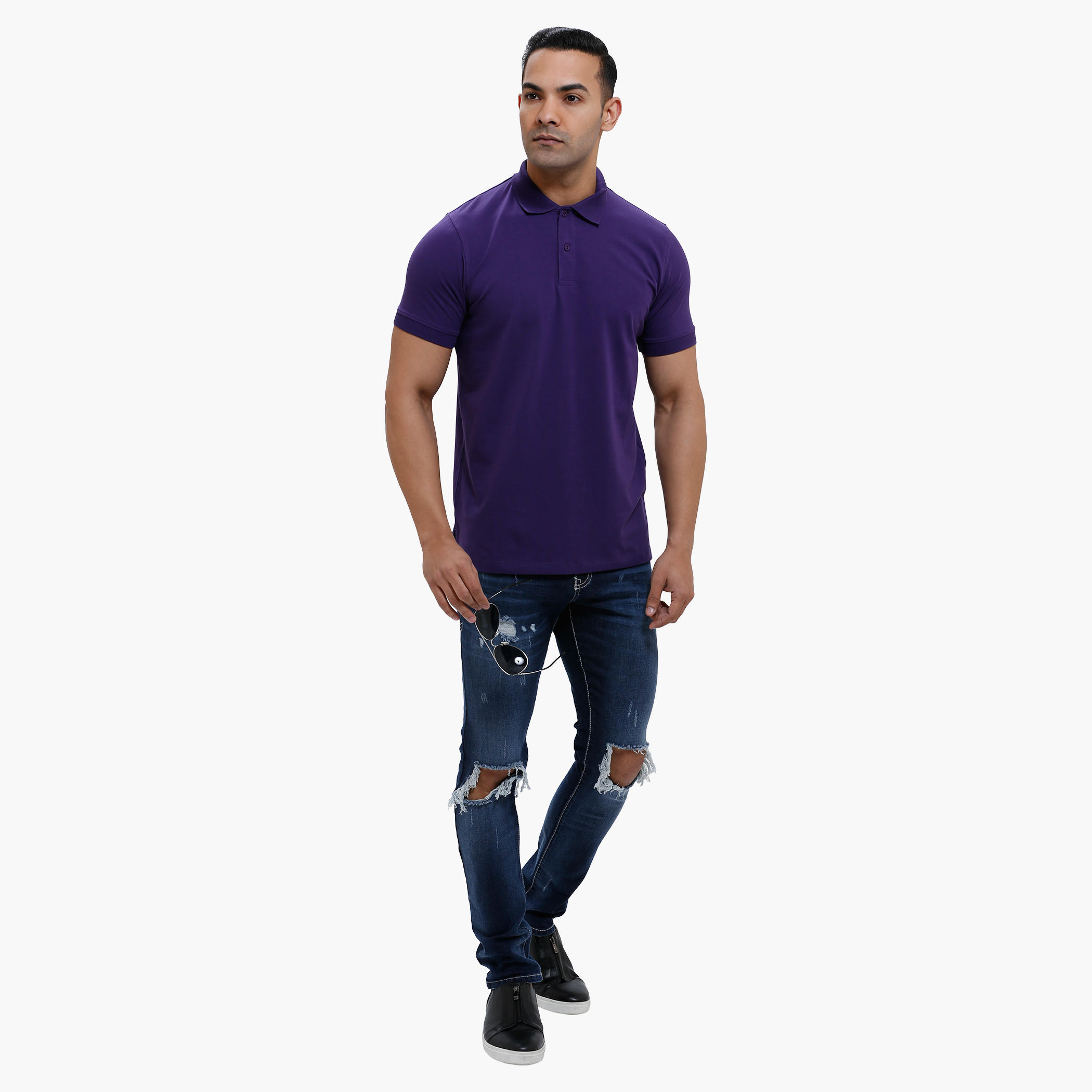Polo Neck T-Shirt with Short Sleeves in Regular Fit-men-clothing-tshirtsandpolos-polos-image-5