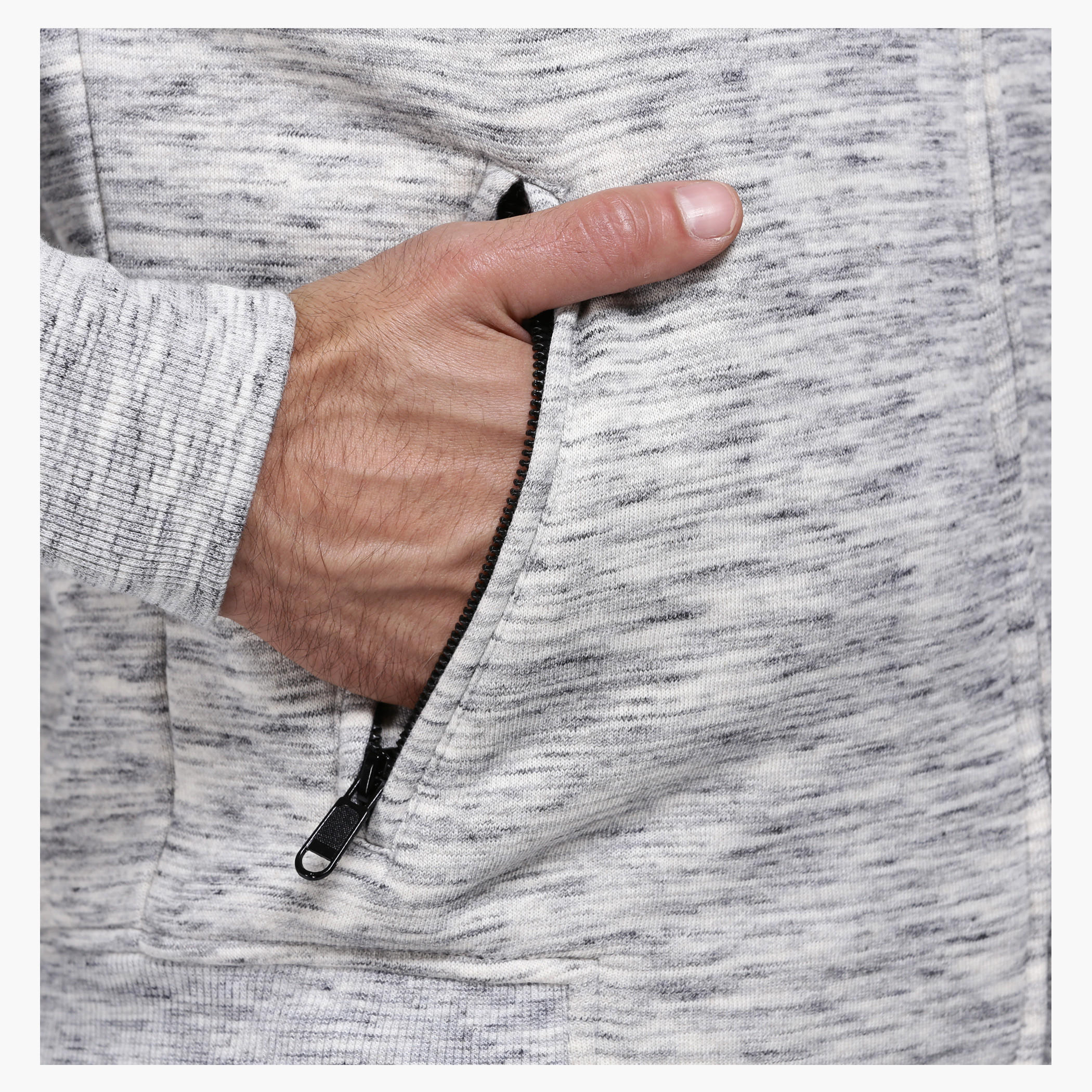 Knitted Jacket with Zip Detail and Long Sleeves-men-winterwear-hoodiesandsweatshirts-image-4