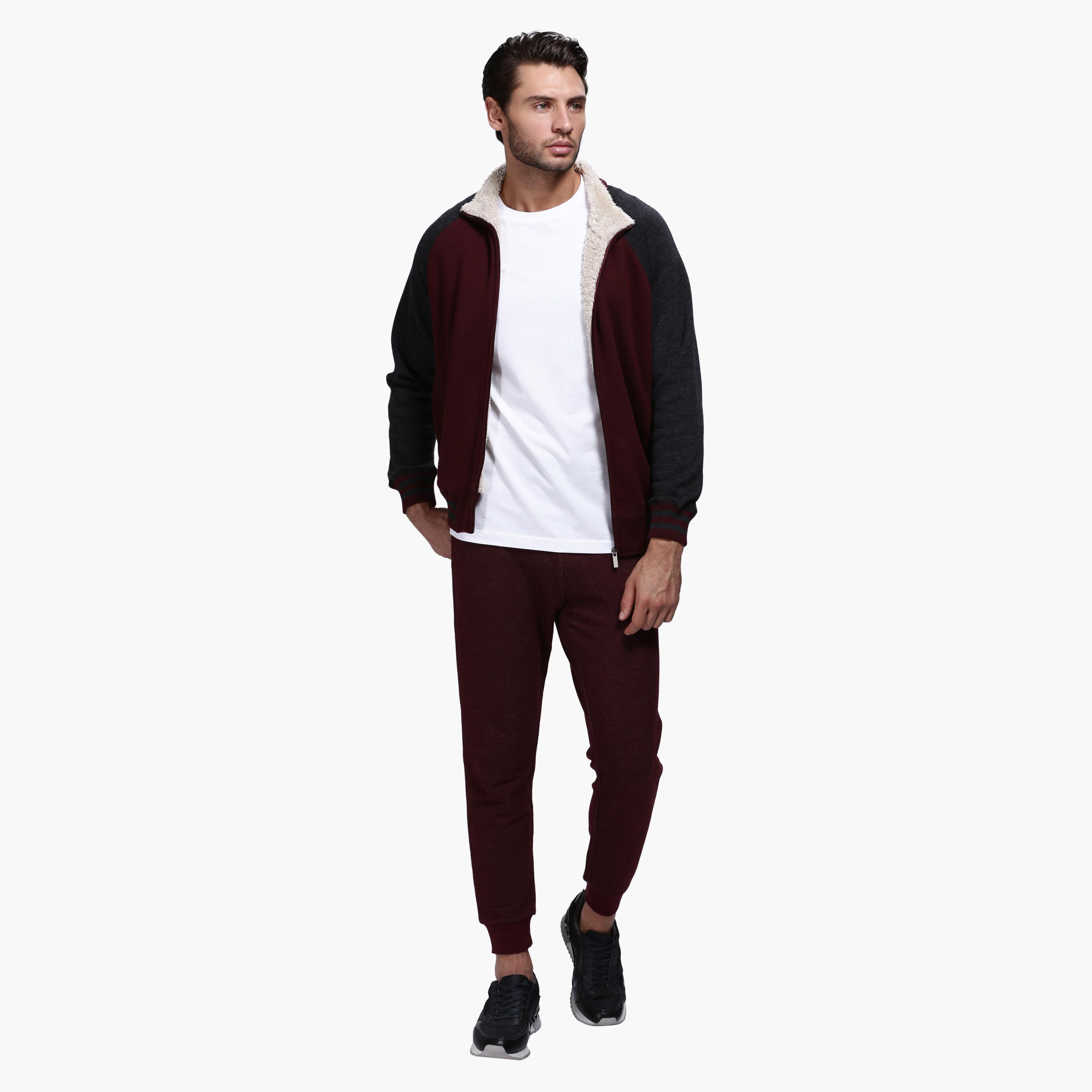 Knitted Jacket with Zip Detail and Long Sleeves-men-clothing-jacketsandblazers-jackets-image-5