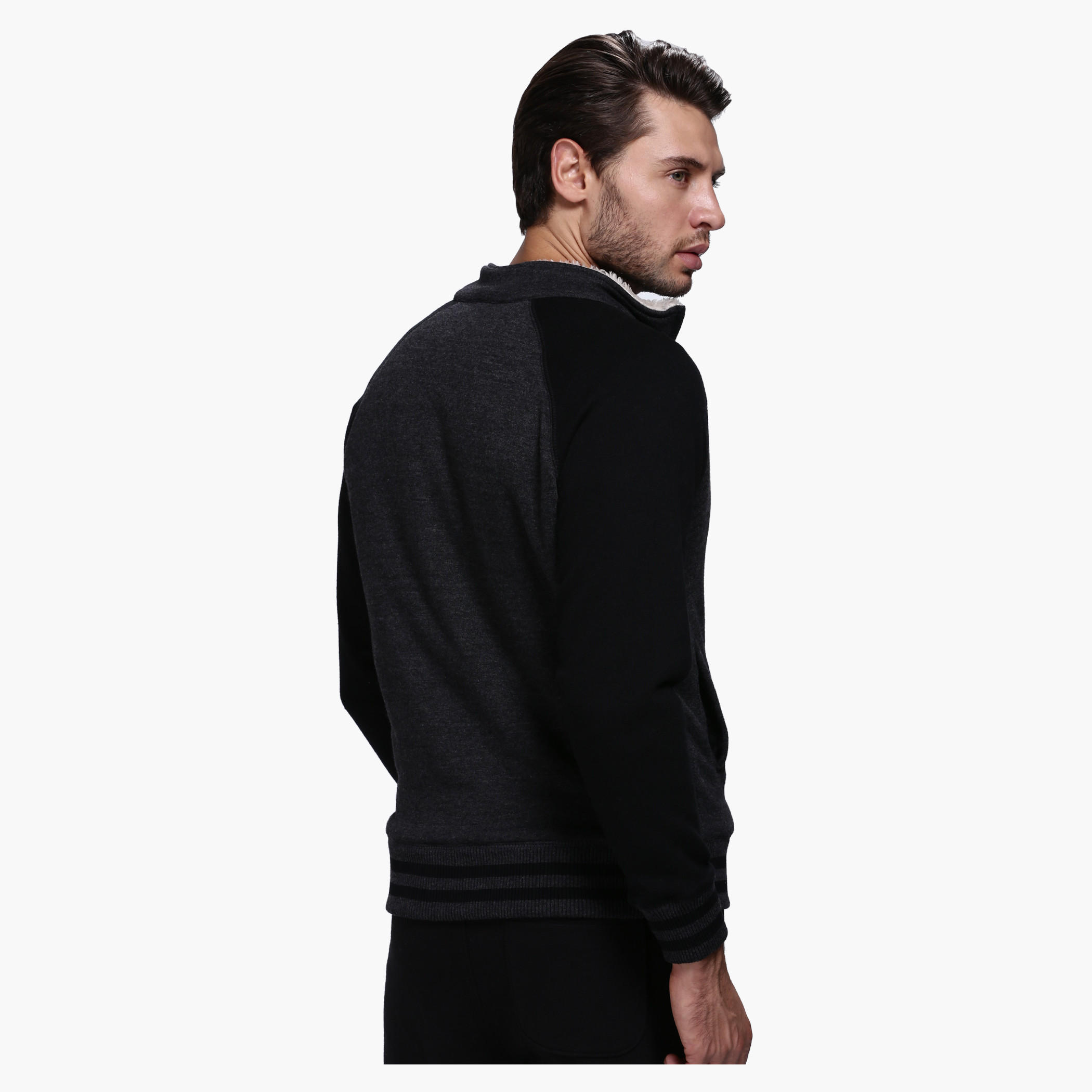 Knitted Jacket with Zip Detail and Long Sleeves-men-clothing-jacketsandblazers-jackets-image-12