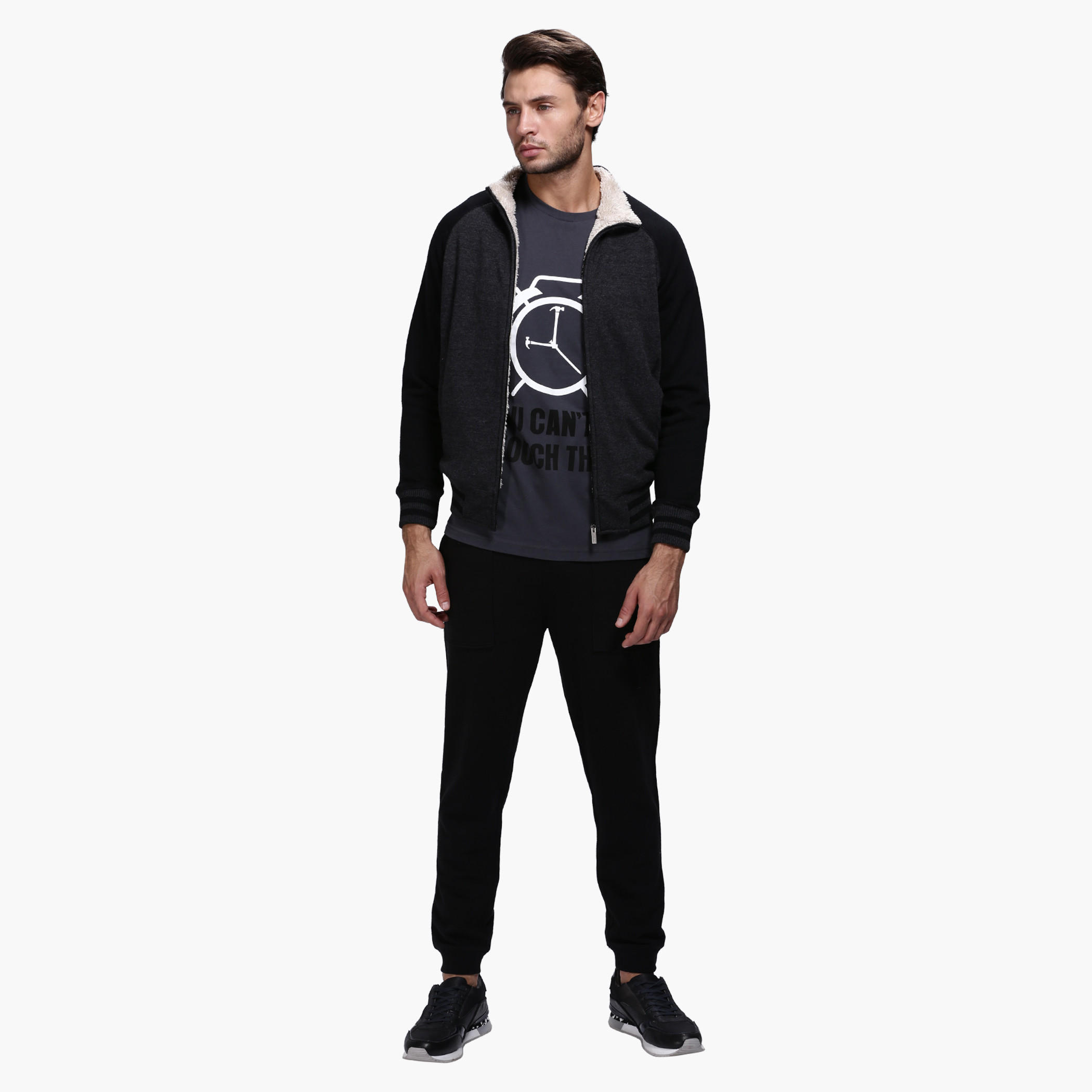 Knitted Jacket with Zip Detail and Long Sleeves-men-clothing-jacketsandblazers-jackets-image-15
