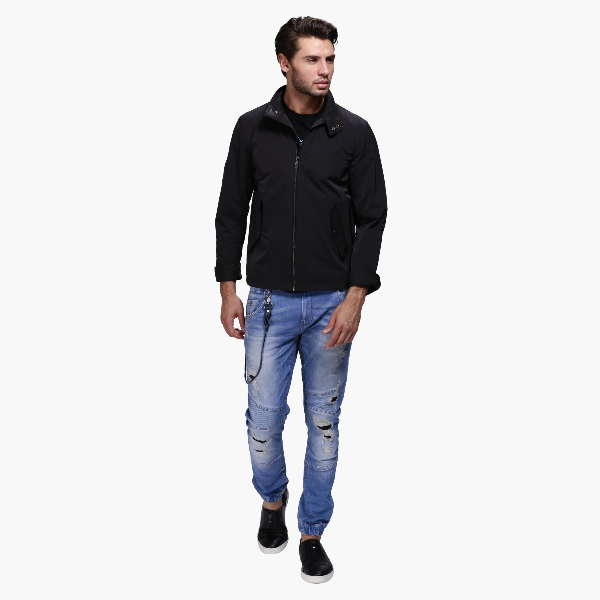 Woven Jacket with Zip Detail and Long Sleeves-men-clothing-jacketsandblazers-jackets-image-10
