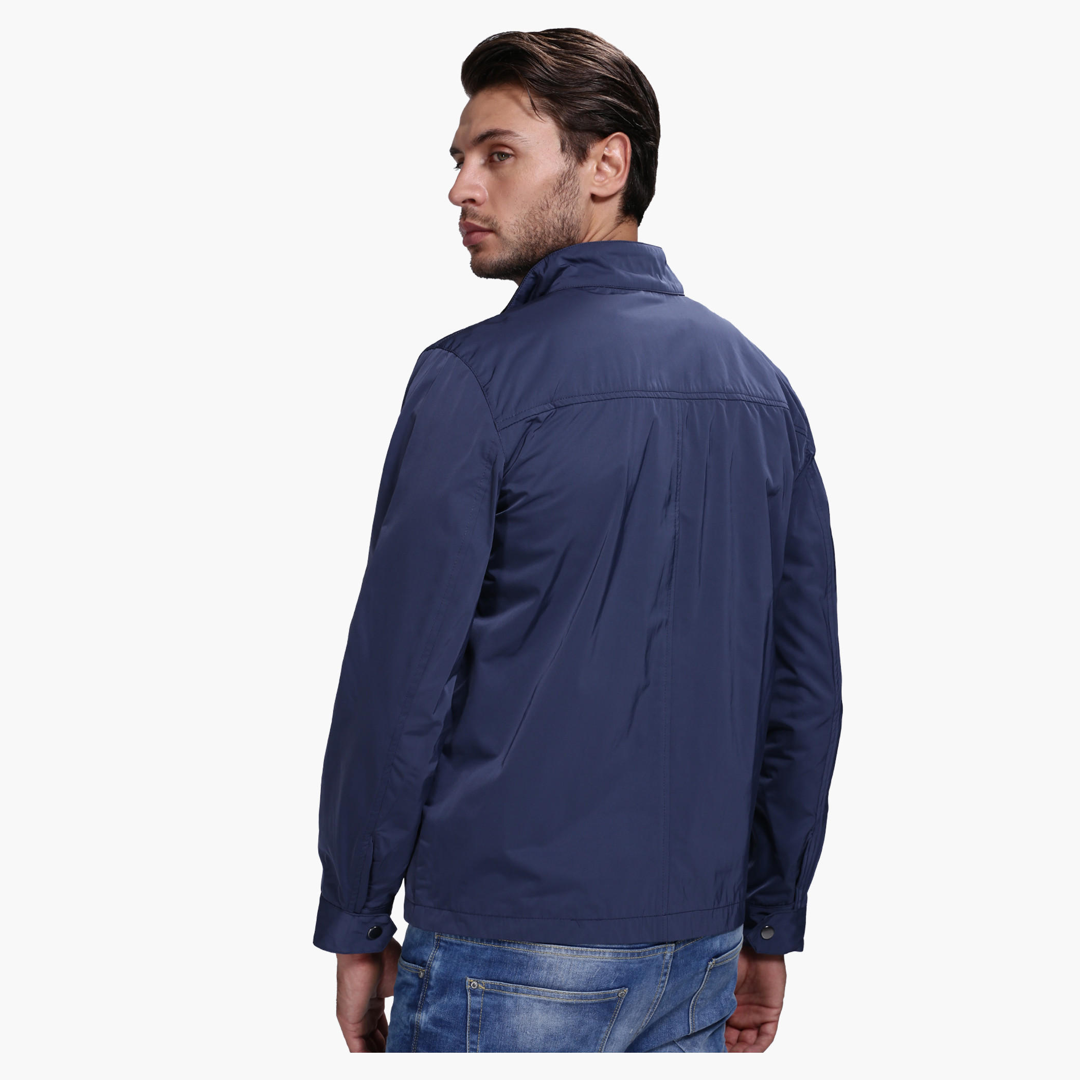Woven Jacket with Zip Detail and Long Sleeves-men-clothing-jacketsandblazers-jackets-image-12