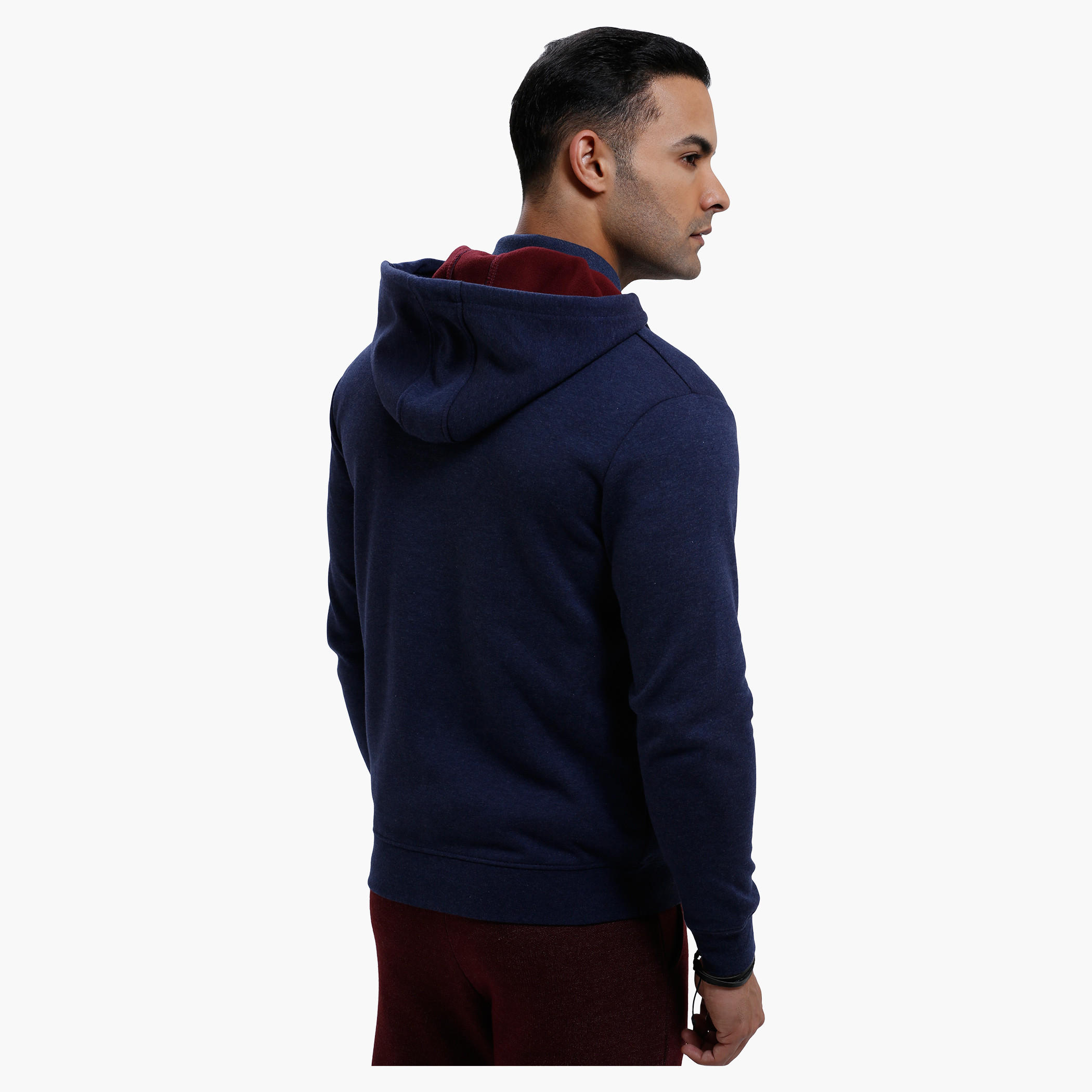 Hooded Long Sleeves Sweatshirt with Zip Closure-men-winterwear-hoodiesandsweatshirts-image-2