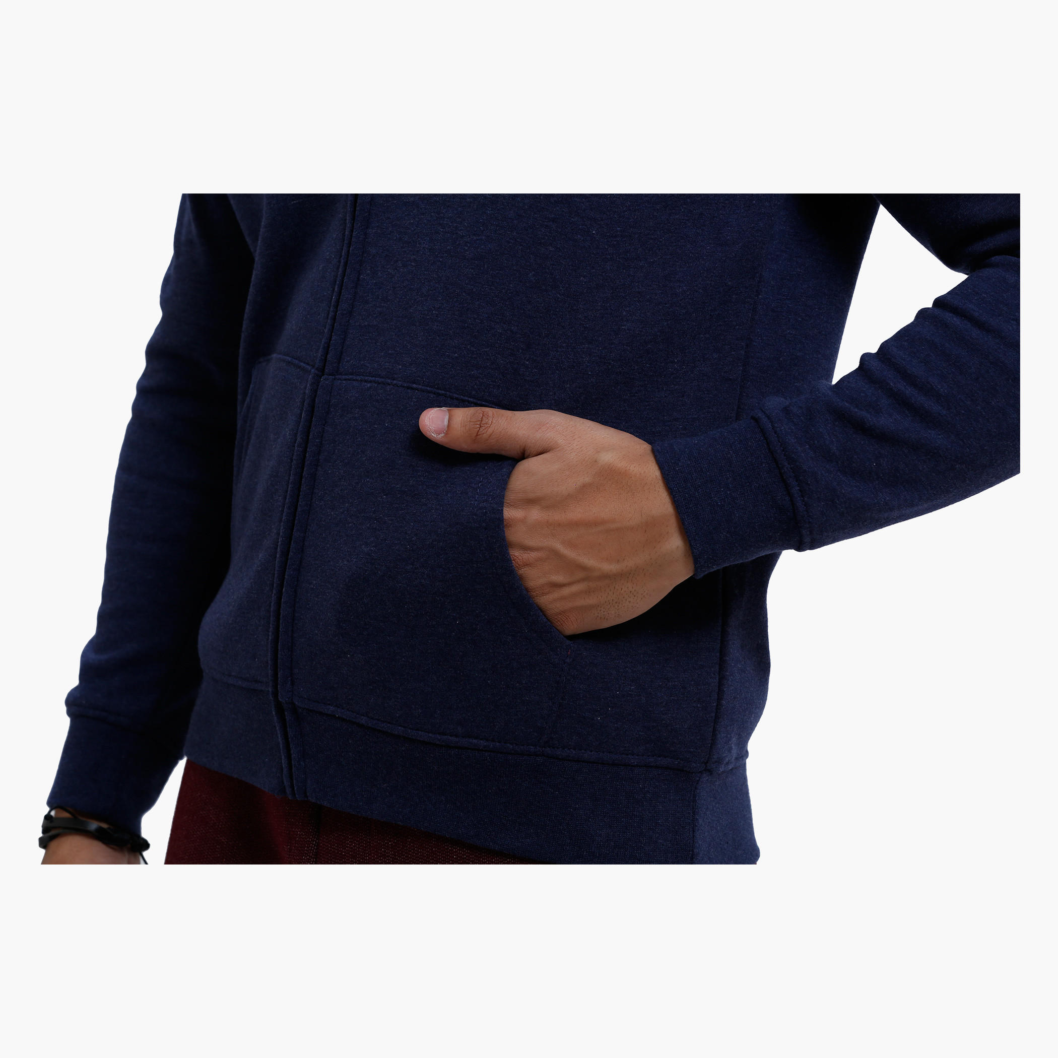 Hooded Long Sleeves Sweatshirt with Zip Closure-men-winterwear-hoodiesandsweatshirts-image-4