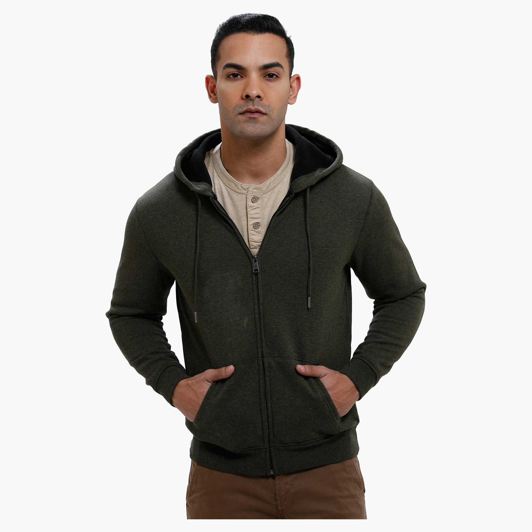 Hooded Long Sleeves Sweatshirt with Zip Closure-men-winterwear-hoodiesandsweatshirts-image-6