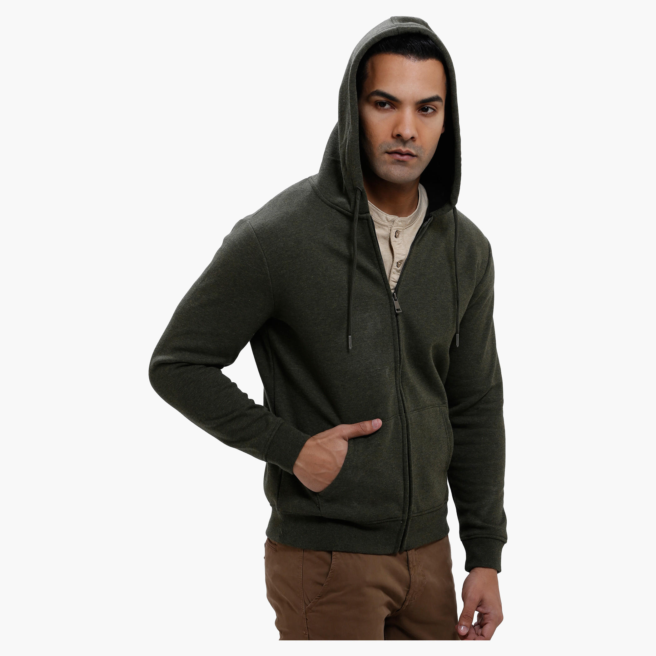 Hooded Long Sleeves Sweatshirt with Zip Closure-men-winterwear-hoodiesandsweatshirts-image-8