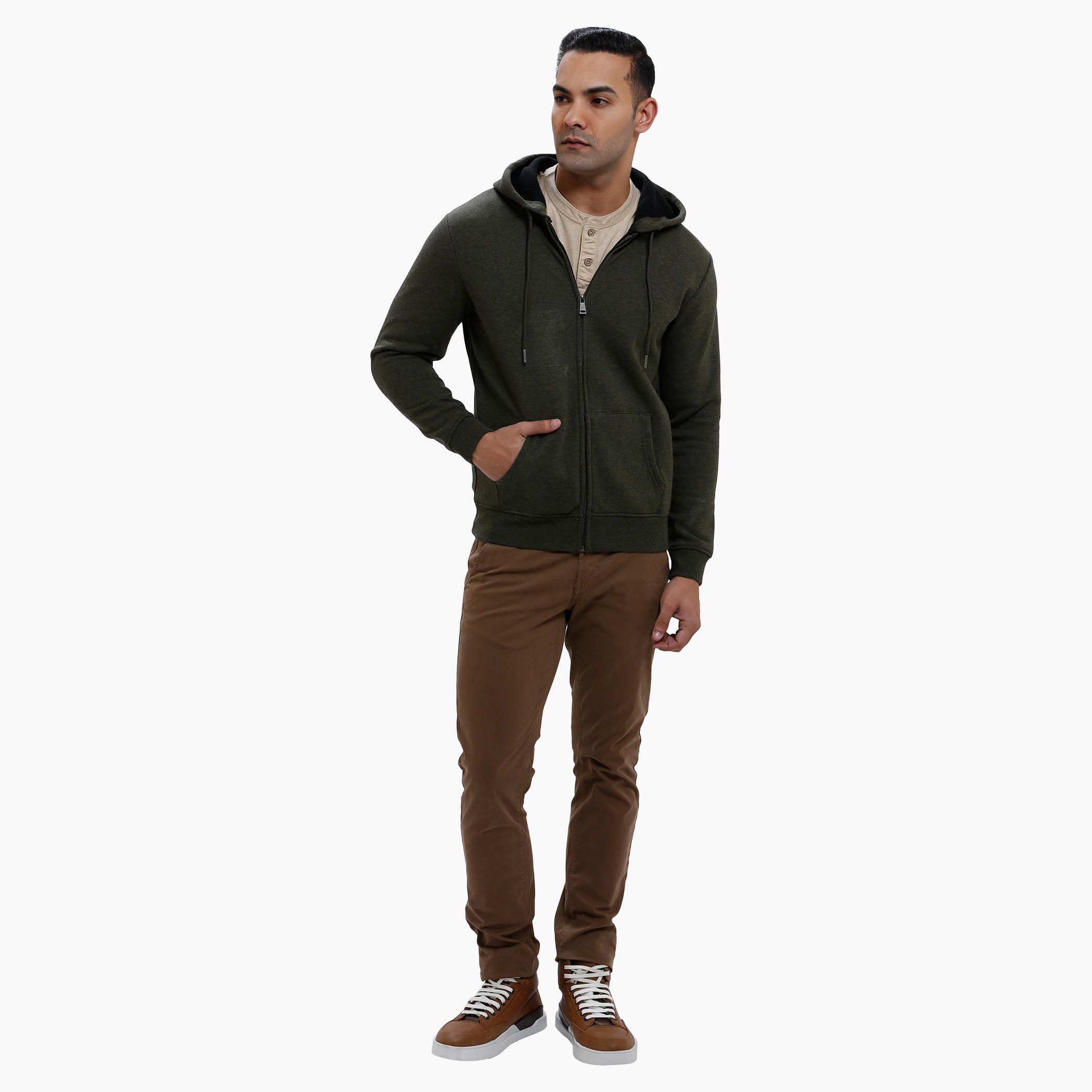 Hooded Long Sleeves Sweatshirt with Zip Closure-men-winterwear-hoodiesandsweatshirts-image-10
