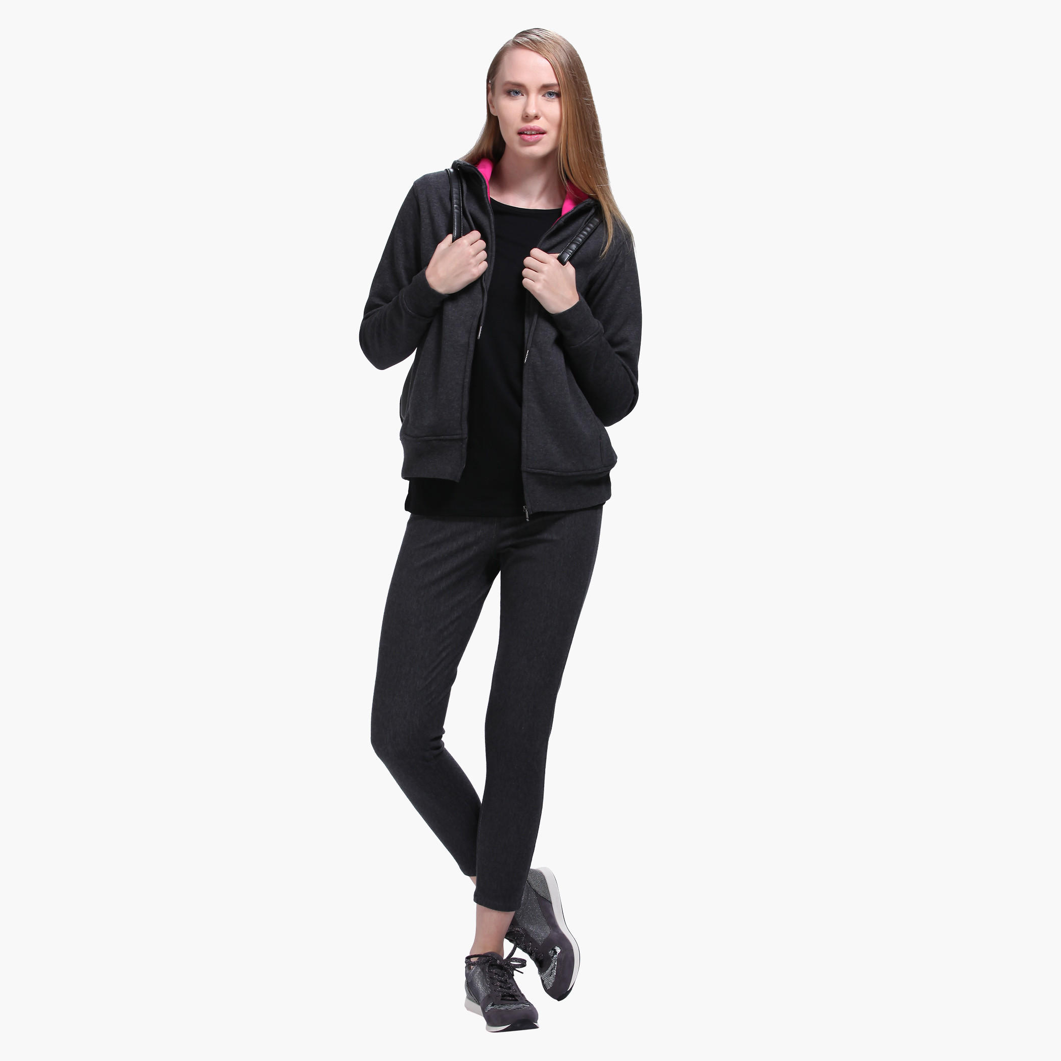 Solid Colour Hooded Jacket-women-winterwear-hoodiesandsweatshirts-hoodies-image-5