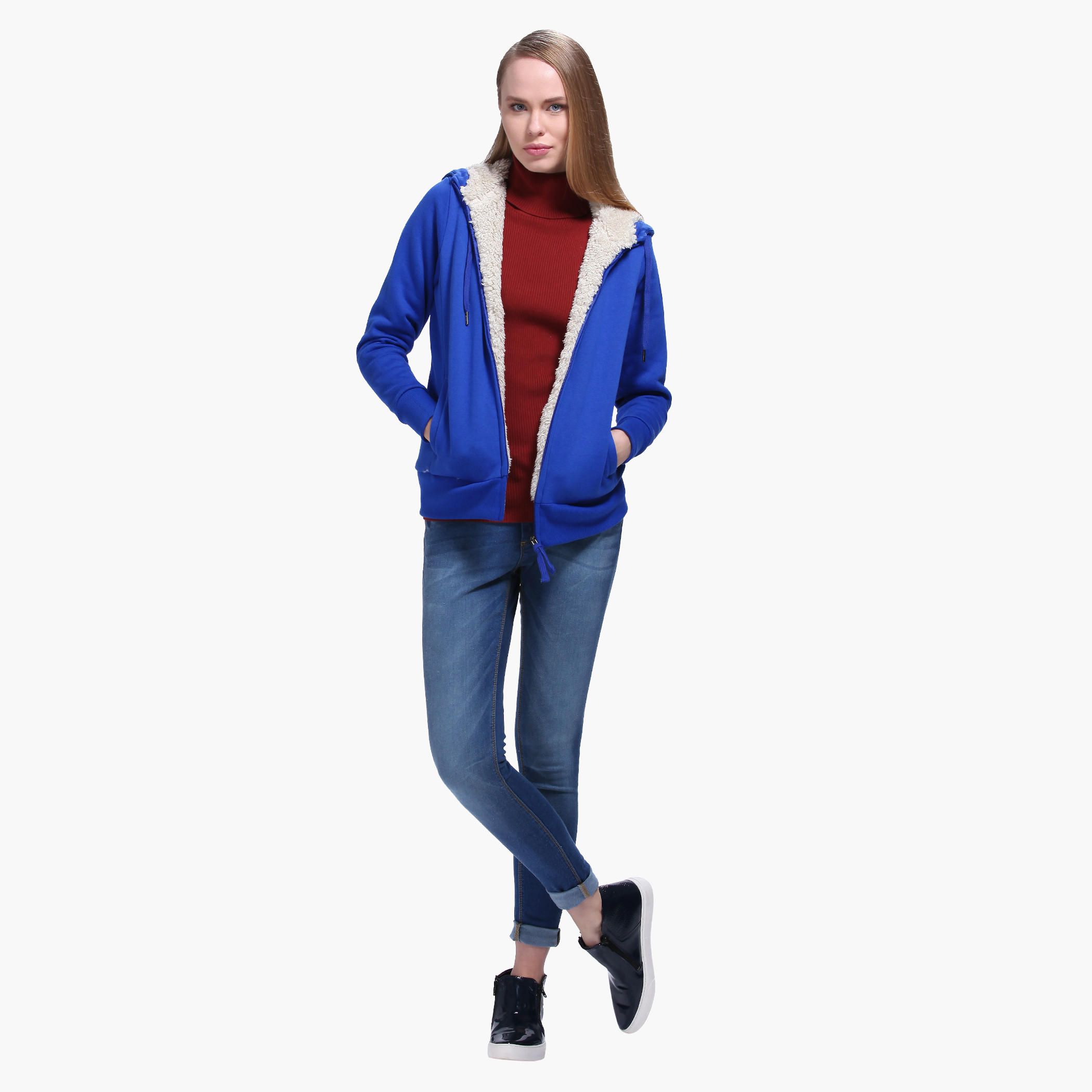 Solid Colour Hooded Jacket-women-winterwear-hoodiesandsweatshirts-hoodies-image-5